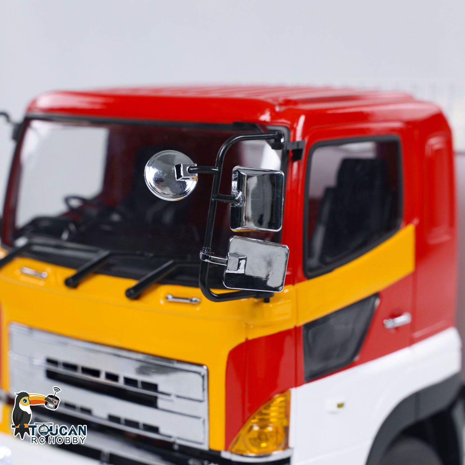 LESU 1/14 Metal 6x4 RC Timber Flatbed Truck side mirror detail