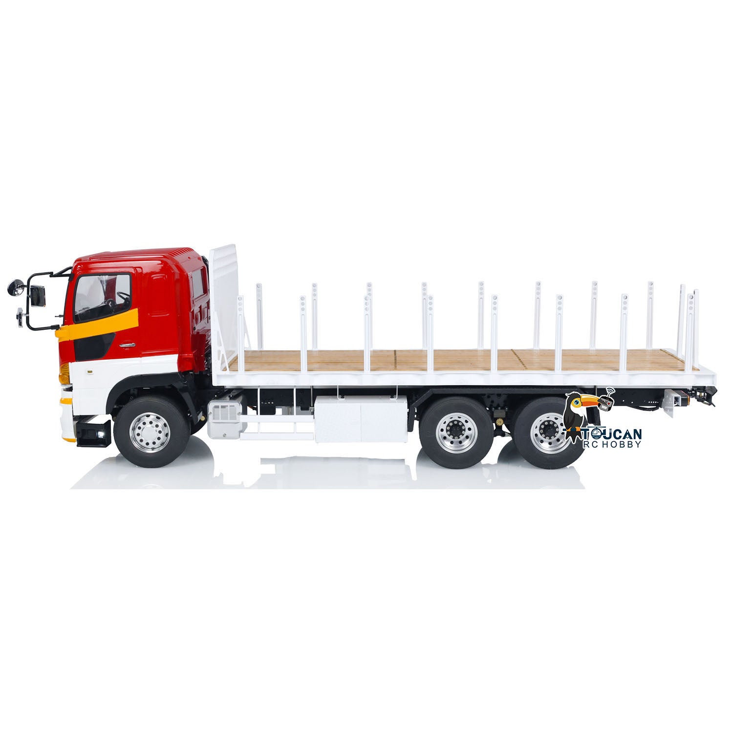 LESU 1/14 Metal 6x4 RC Timber Flatbed Truck side profile