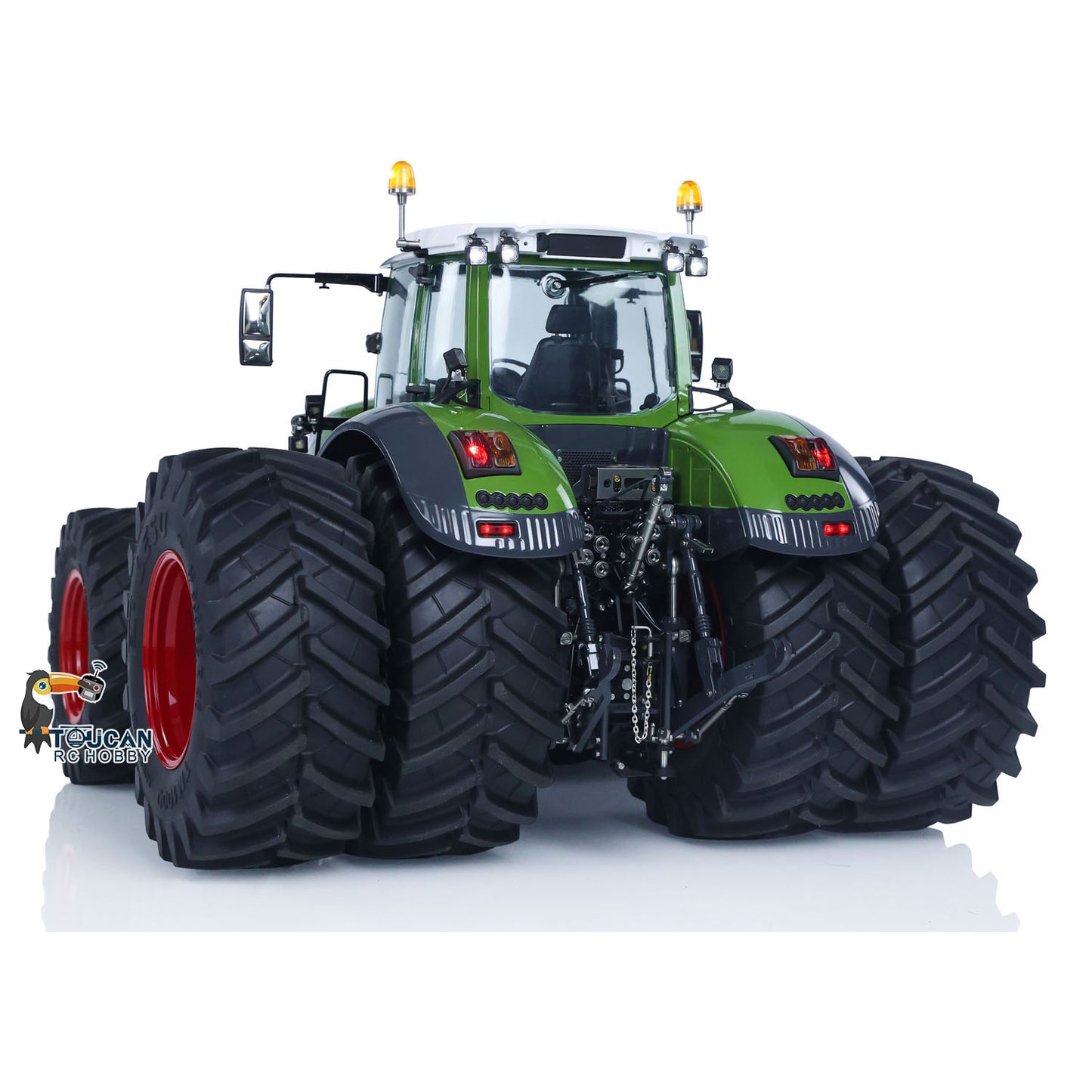 LESU A0018 AOUE 1050 1/14 Metal Hydraulic RC Tractor profile showing hydraulic equipment and double wheels