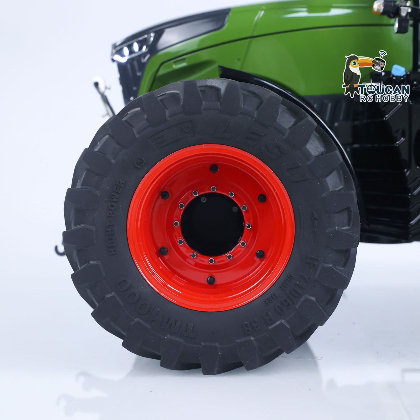 LESU A0018 AOUE 1050 1/14 Metal Hydraulic RC Tractor double wheel and hub detail