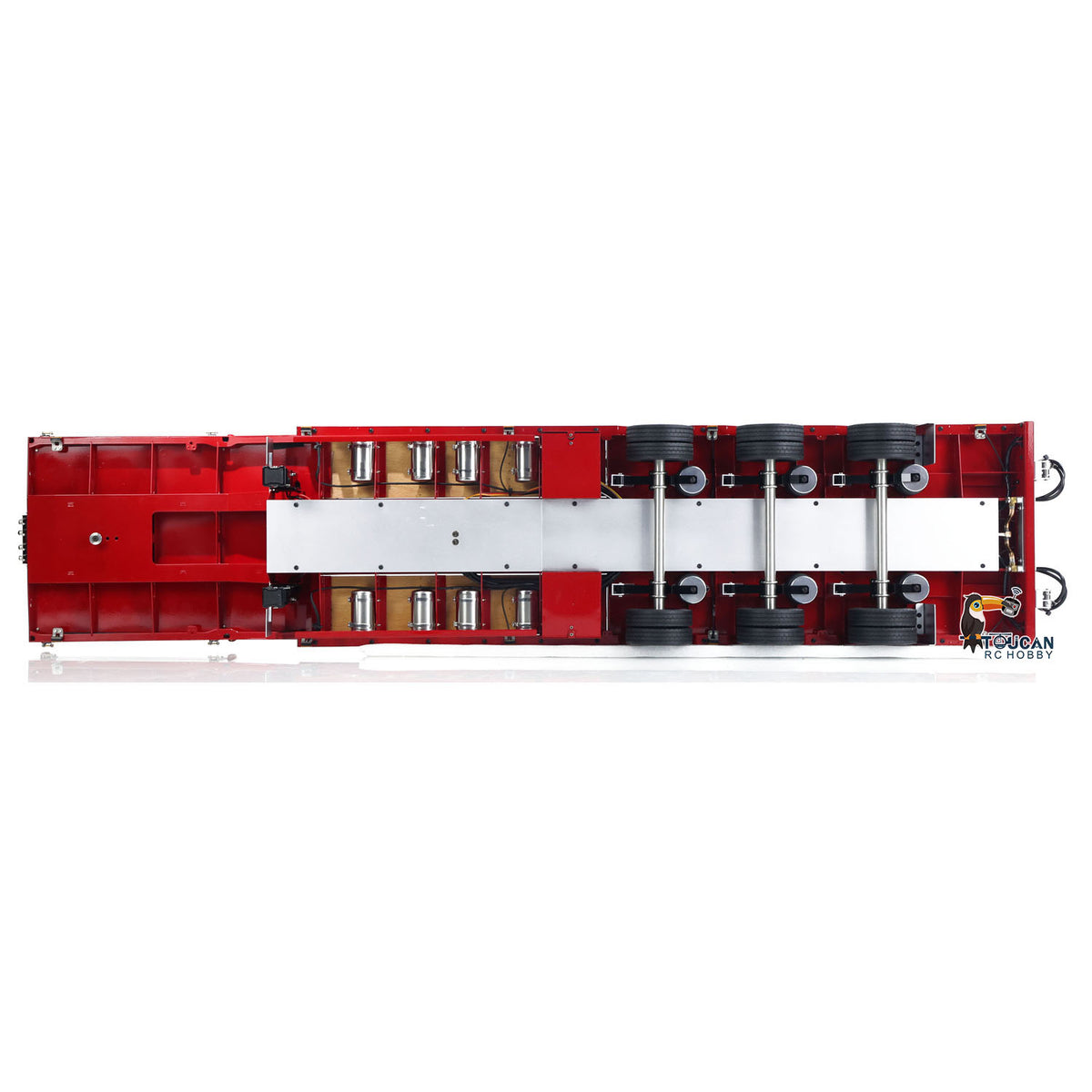 LESU A0020 1/14 Metal Hydraulic Liftgate RC Trailer bottom chassis detail