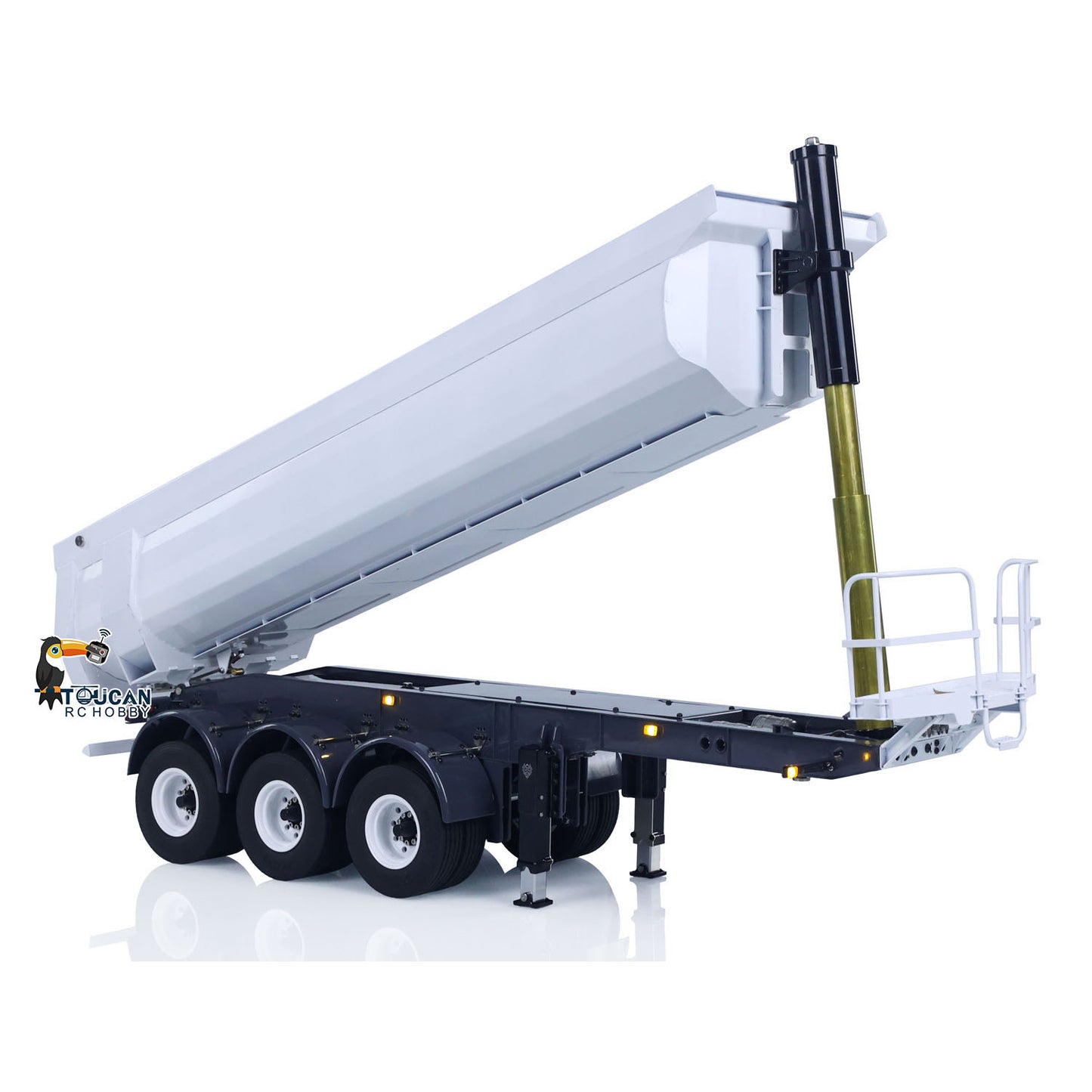LESU A0045 1/14 Metal 3-Axle Hydraulic Dump Trailer for RC Tractor Truck