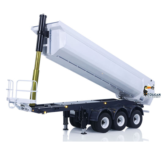 LESU A0045 1/14 Metal 3-Axle Hydraulic Dump Trailer with U-Shape Bed
