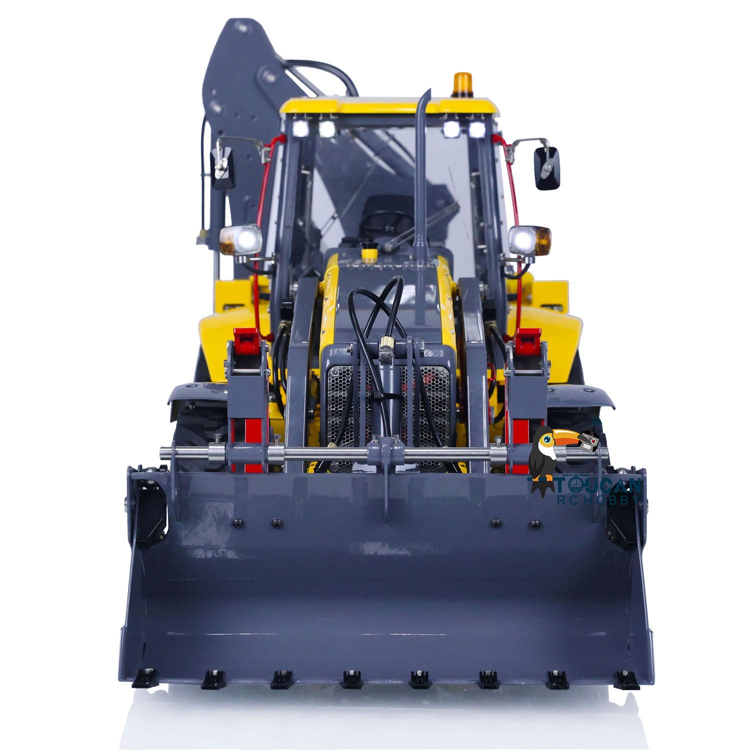 LESU BL71 A0010 1/14 Metal Hydraulic RC Backhoe Loader front view