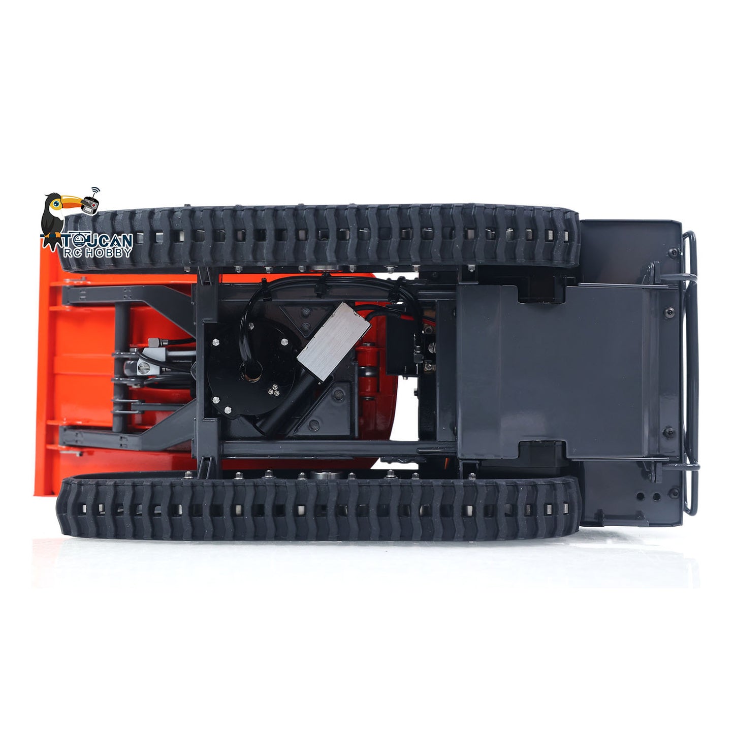 LESU KC300HR-5 1/14 Metal Hydraulic RC Tracked Dump Truck chassis with independent swing road wheels and rubber tracks