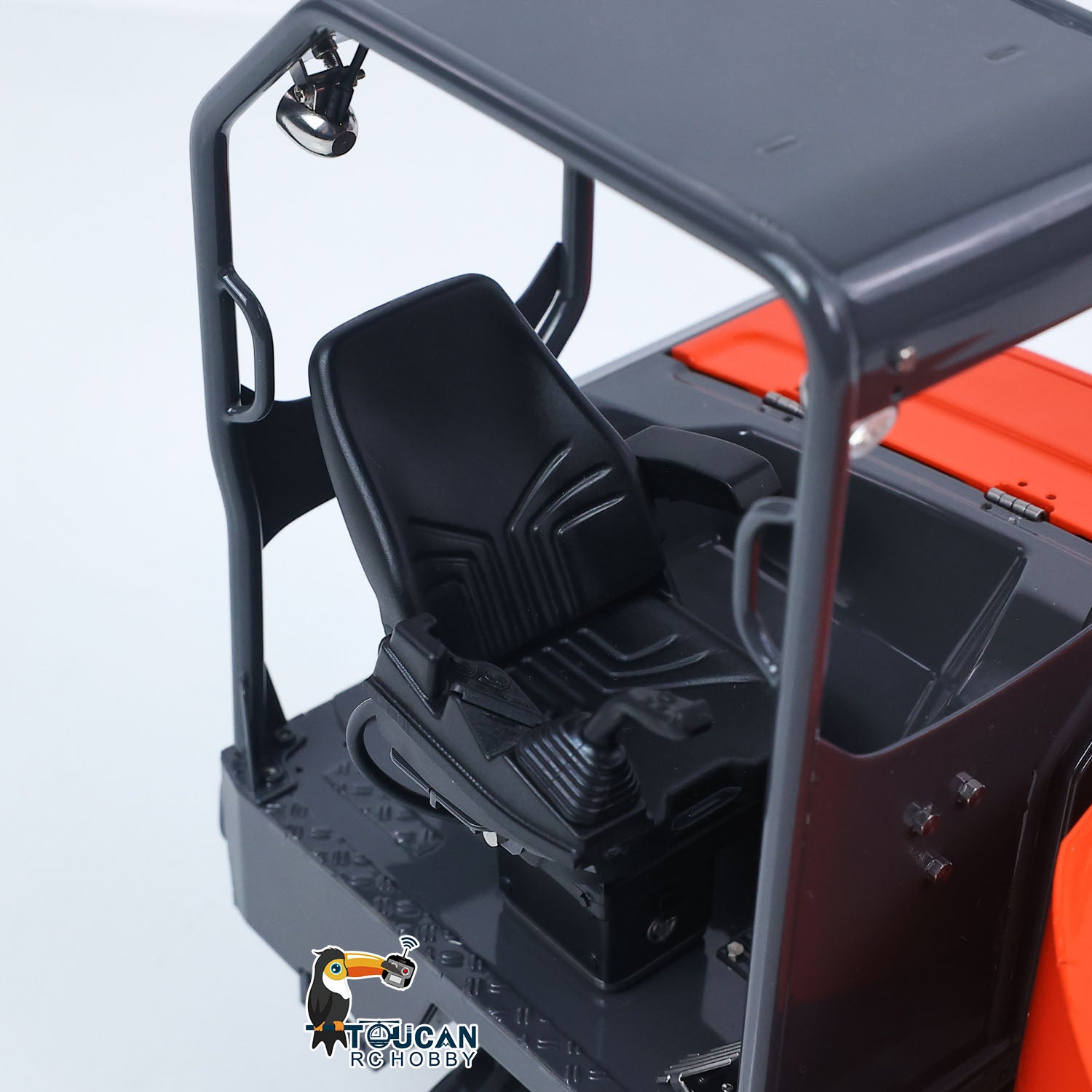 LESU KC300HR-5 1/14 Metal Hydraulic RC Tracked Dump Truck cab interior with adjustable seat