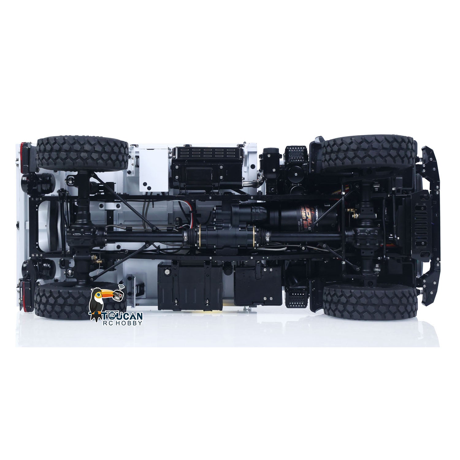 LESU MT44023 1/14 Metal RC U4023 4x4 Off-Road All-Terrain Truck metal chassis detail
