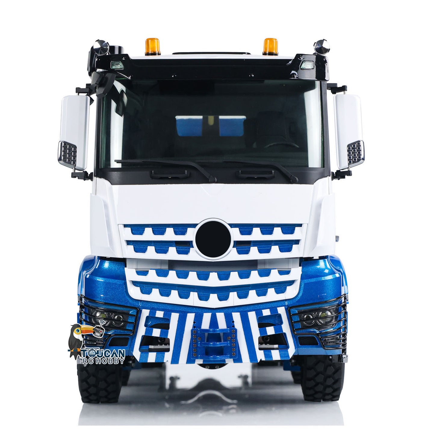 LESU Z0036 3348 1/14 8x8 Metal Hydraulic RC Roll-On Roll-Off Dump Truck front view