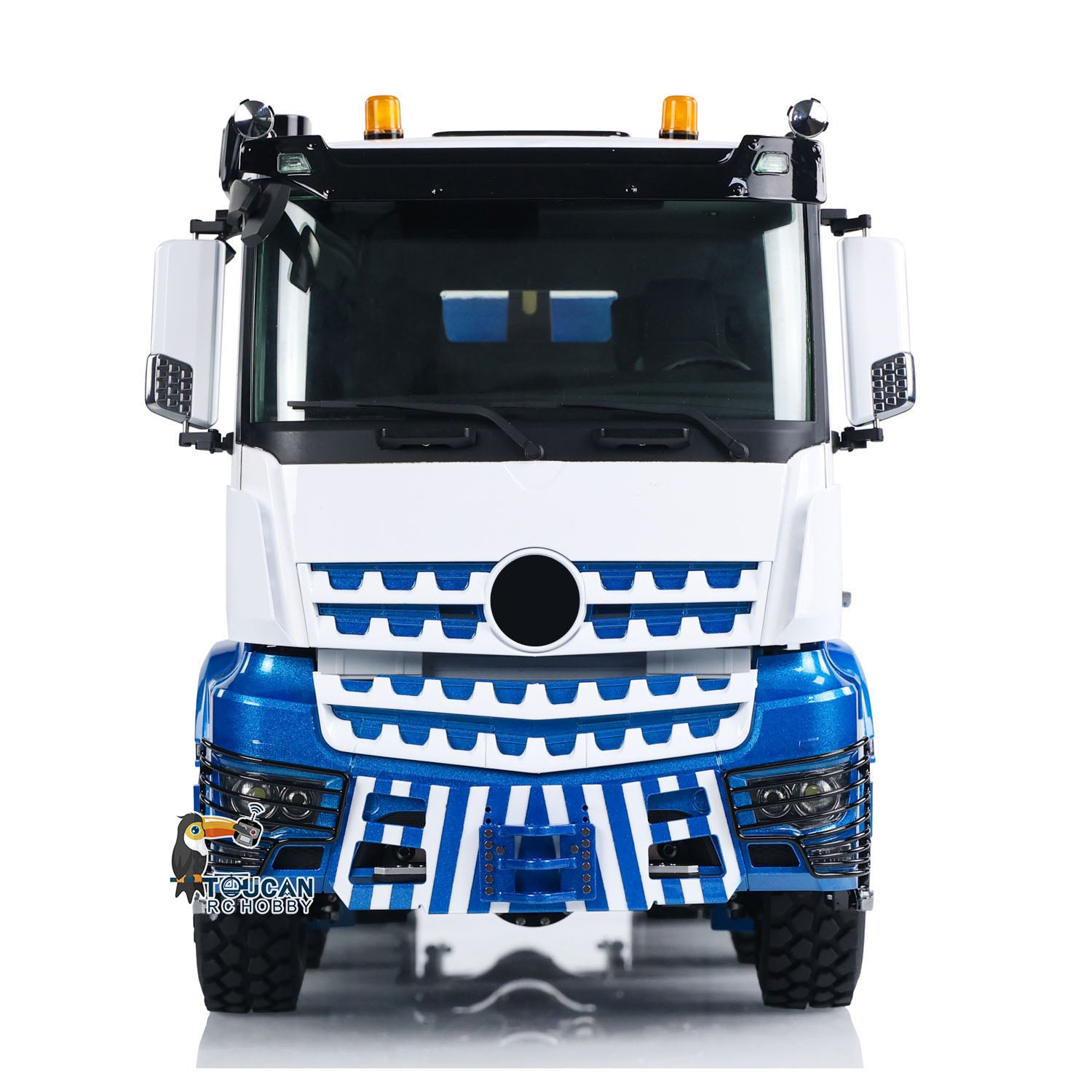 LESU Z0036 3348 1/14 8x8 Metal Hydraulic RC Roll-On Roll-Off Dump Truck front view