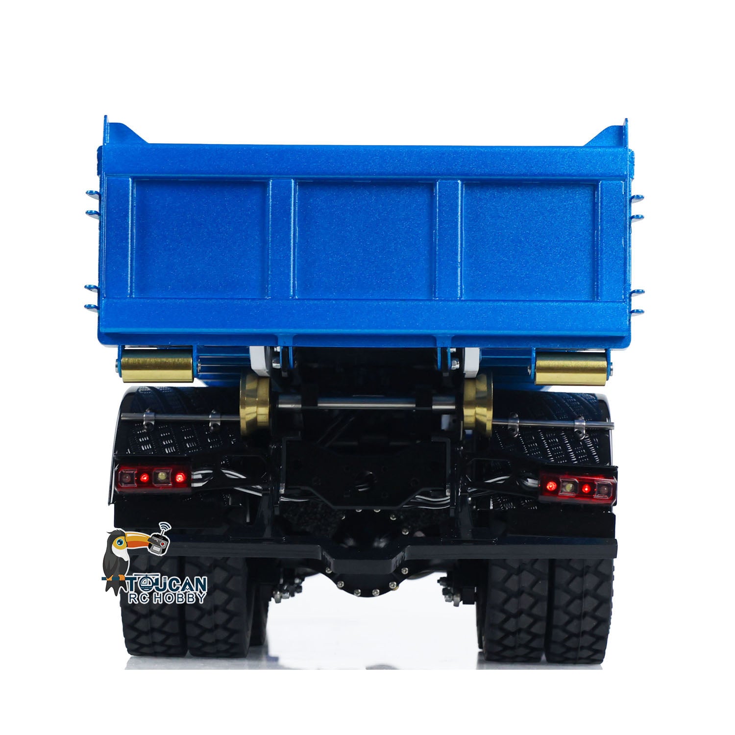 LESU Z0036 3348 1/14 8x8 Metal Hydraulic RC Roll-On Roll-Off Dump Truck rear detail