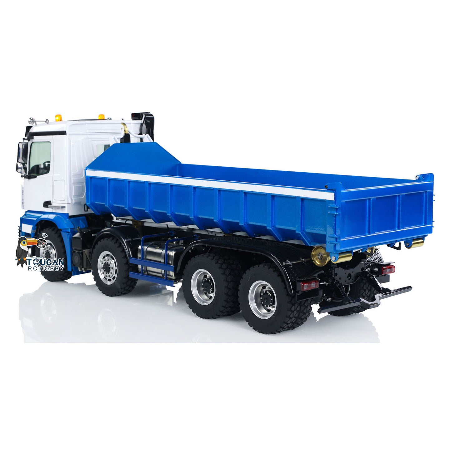 LESU Z0036 3348 1/14 8x8 Metal Hydraulic RC Roll-On Roll-Off Dump Truck side detail