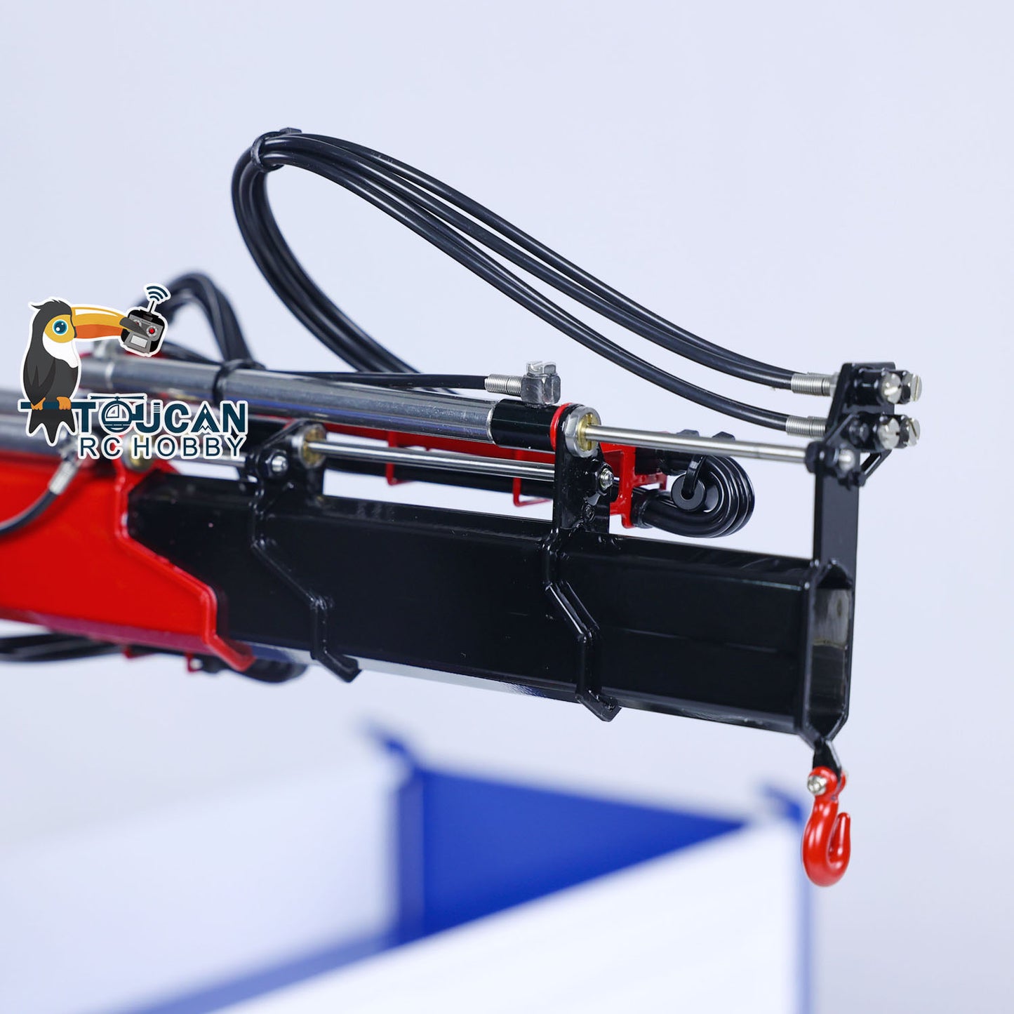 LESU Z0063 1/14 8x8 Metal Hydraulic RC Dump Truck With Crane fly jib detail for lifting operations