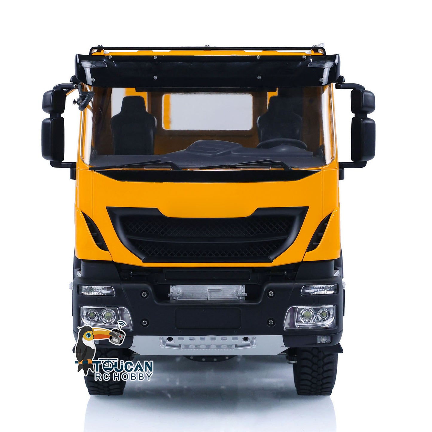 MD 1/14 RC hydraulic wrecker truck cab front detail with light system