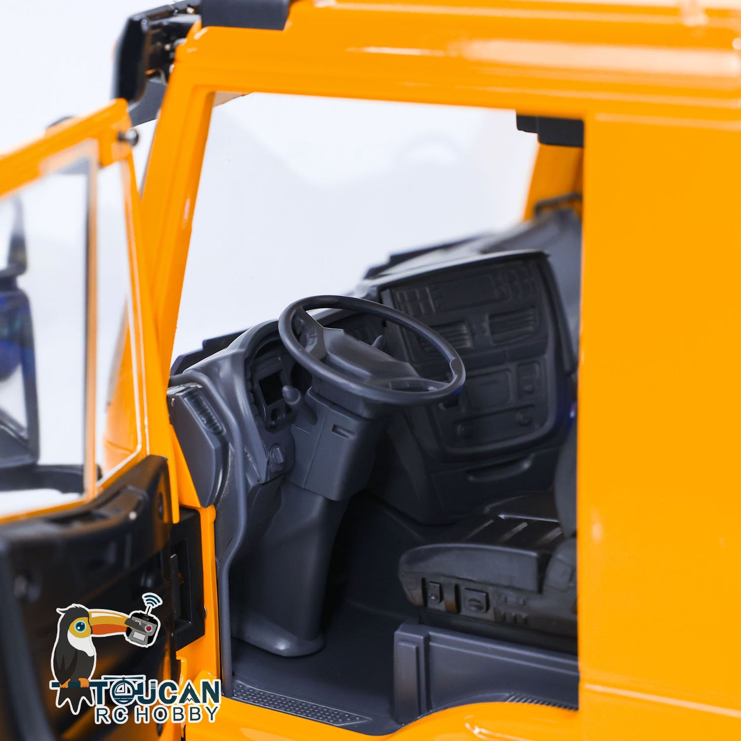 MD 1/14 8X8 RC hydraulic wrecker truck detailed cab interior