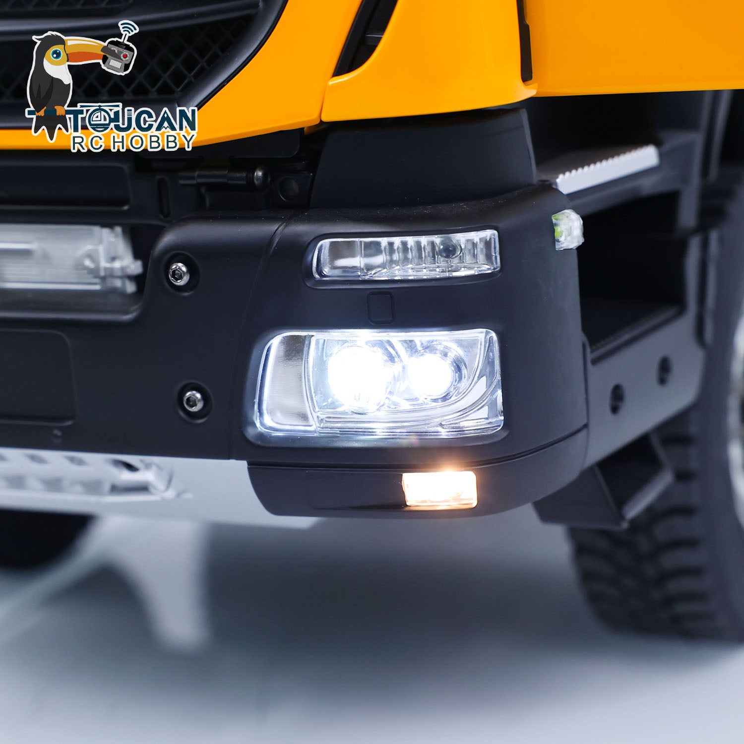MD 1/14 RC hydraulic wrecker truck LED light system detail