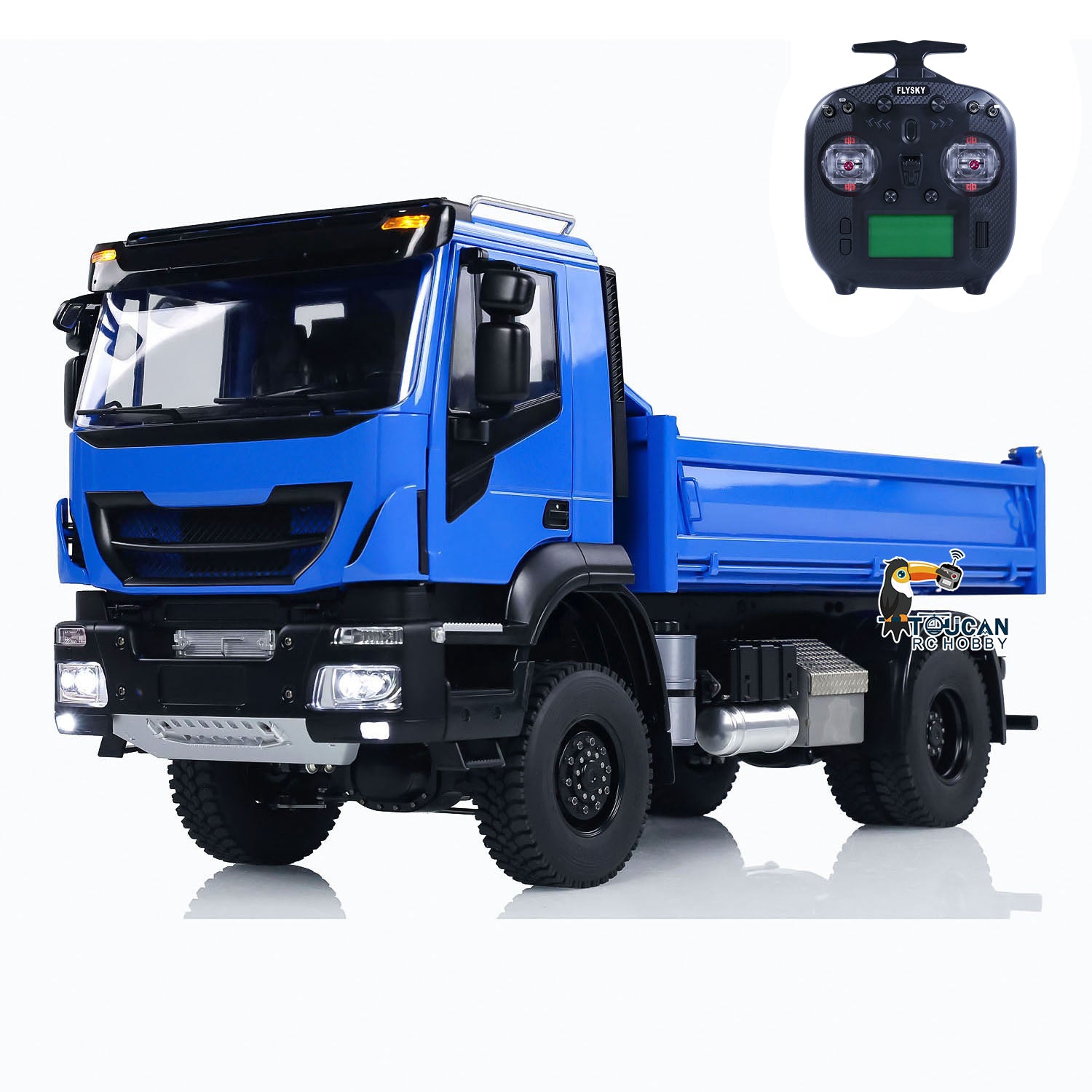 MDMODEL 1/14 4x4 Metal Hydraulic RC Dump Truck Tipper PNP package with ST8 radio controller