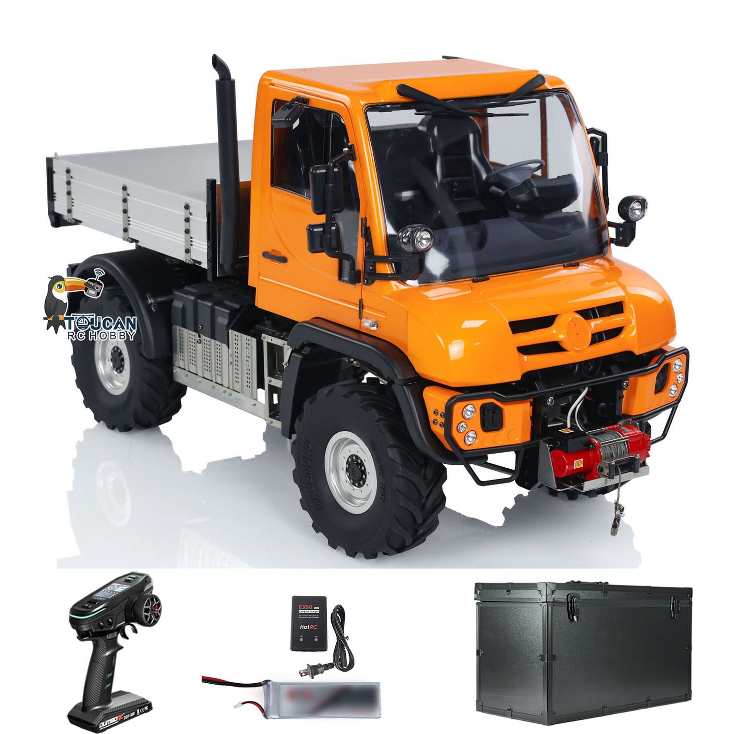 MDMODEL U423 1/10 Metal 4X4 RC Rock Crawler orange RTR set with controller and battery