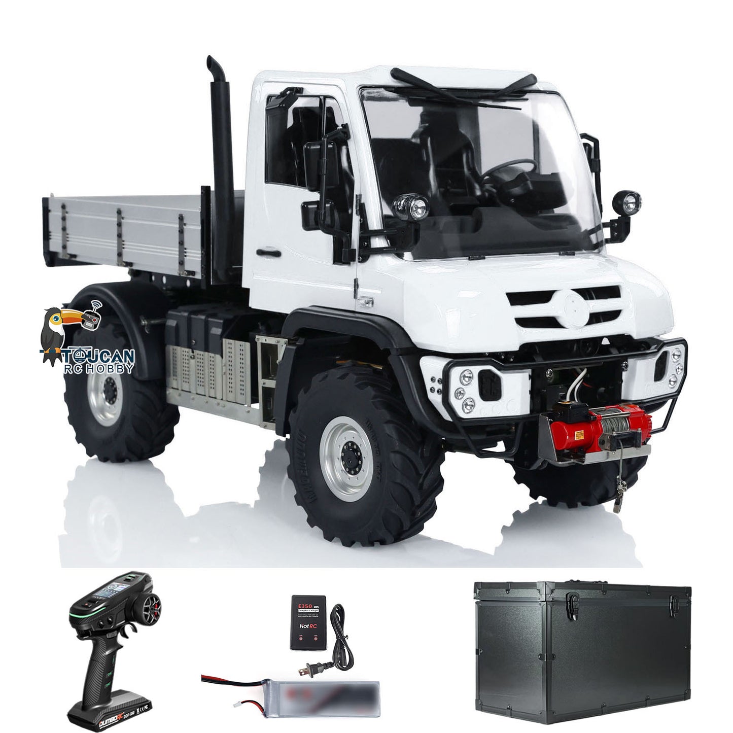 MDMODEL U423 1/10 Metal 4X4 RC Rock Crawler white version with radio controller battery and charger
