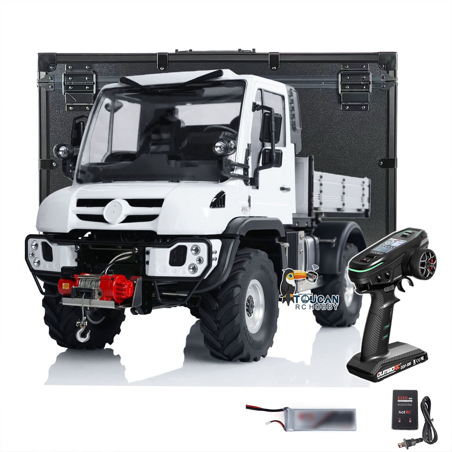 MDMODEL U423 1/10 Metal 4X4 RC Rock Crawler white RTR set with accessories