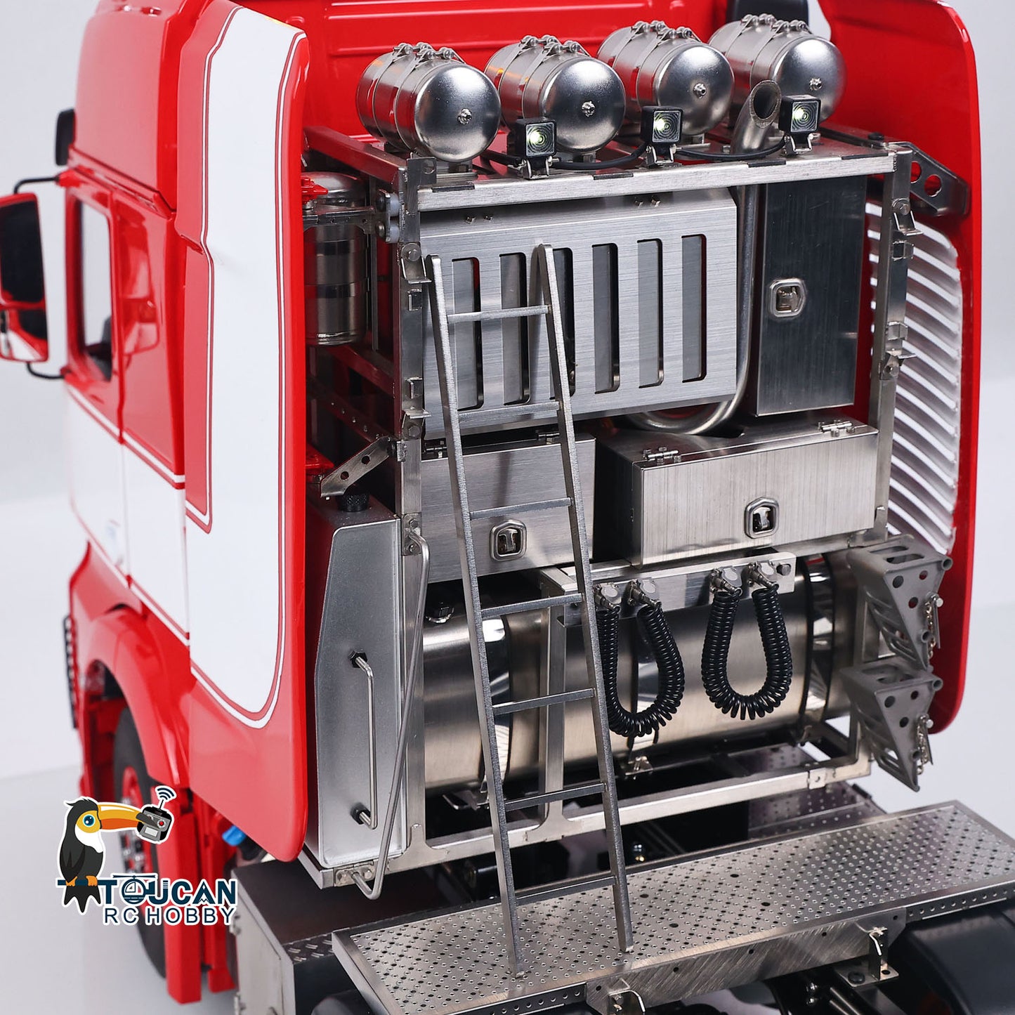 RTR RC Semi Truck with Battery Radio System and Realistic Features