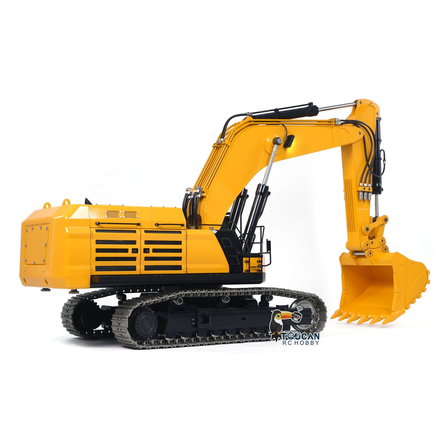 Metal RC Excavator with Stainless Steel Track System and CNC Components