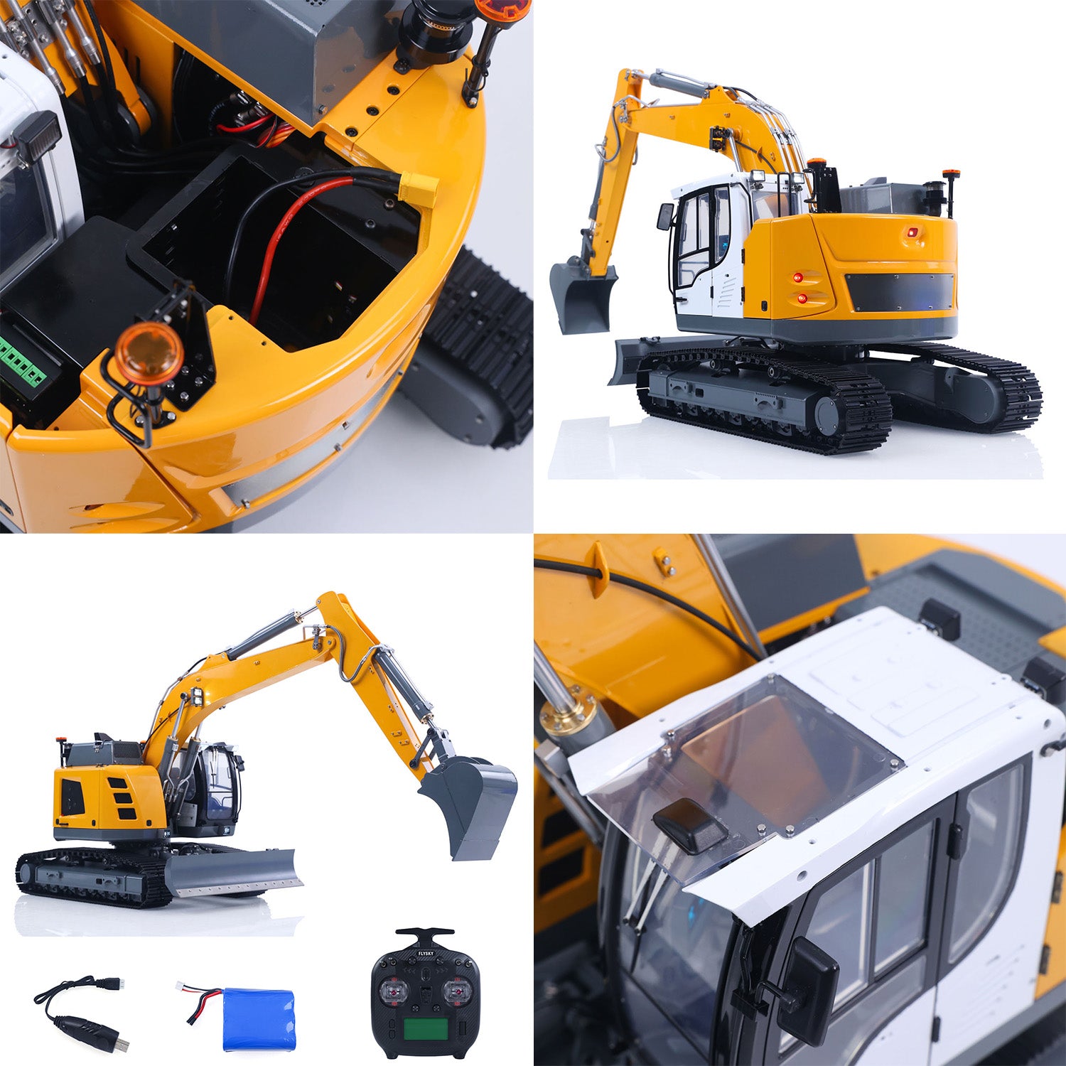 MD LR926 Metal RC Excavator with Hydraulic Swivel Joint