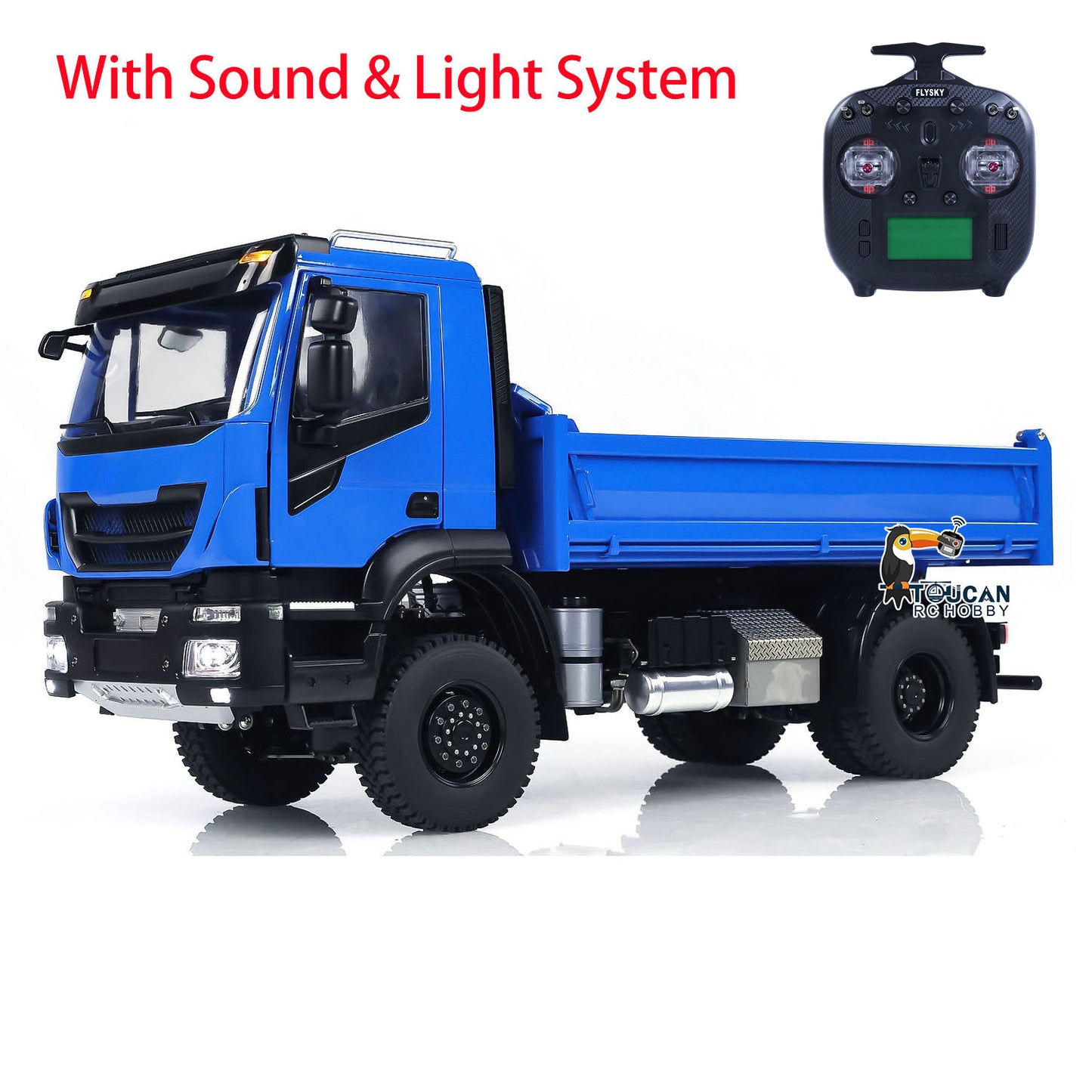 MDMODEL 1/14 4x4 Metal Hydraulic RC Dump Truck Tipper PNP configuration with radio controller,sound & light system.