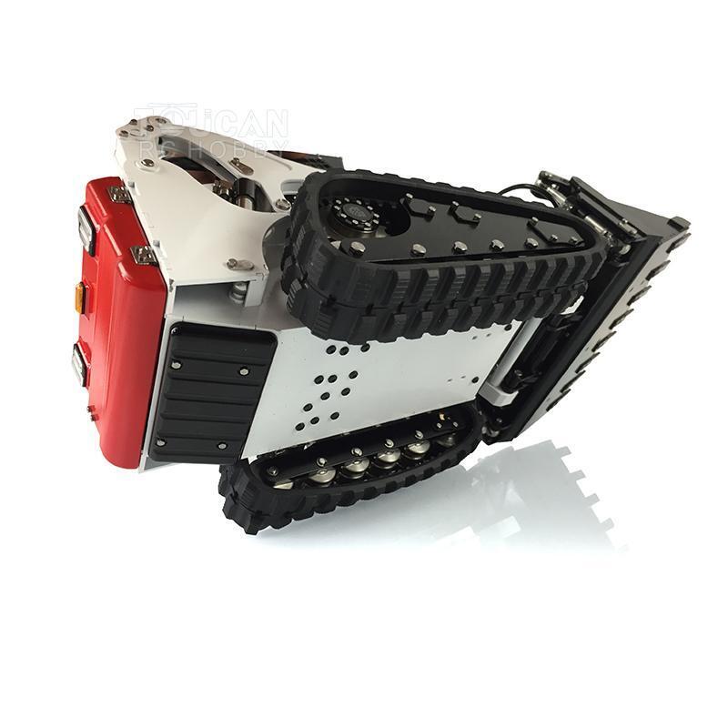 LESU 1/14 Metal Hydraulic Aoue-LT5 RC Tracked Skid-Steer Loader KIT Model Dozer Blade Shovel Hay Clamp Bucket Rake Sweeper Track