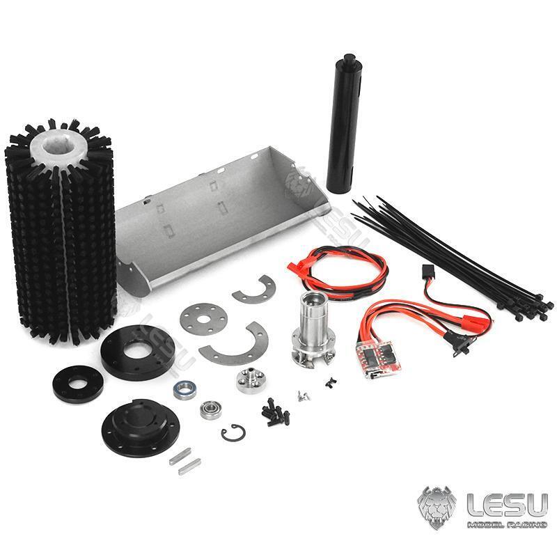 LESU 1/14 Metal Hydraulic Aoue-LT5 RC Tracked Skid-Steer Loader KIT Model Dozer Blade Shovel Hay Clamp Bucket Rake Sweeper Track