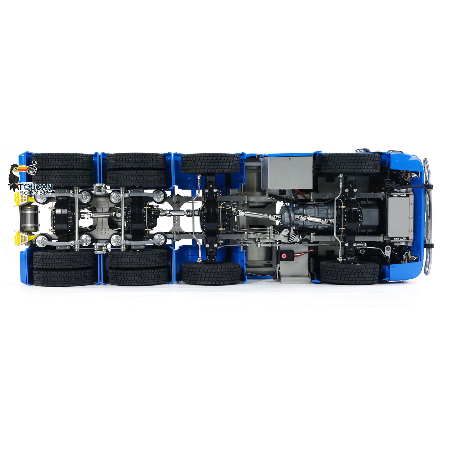 ScaleClub 770S 1/14 8x8 Metal Chassis RC Tractor Truck metal chassis and undercarriage detail
