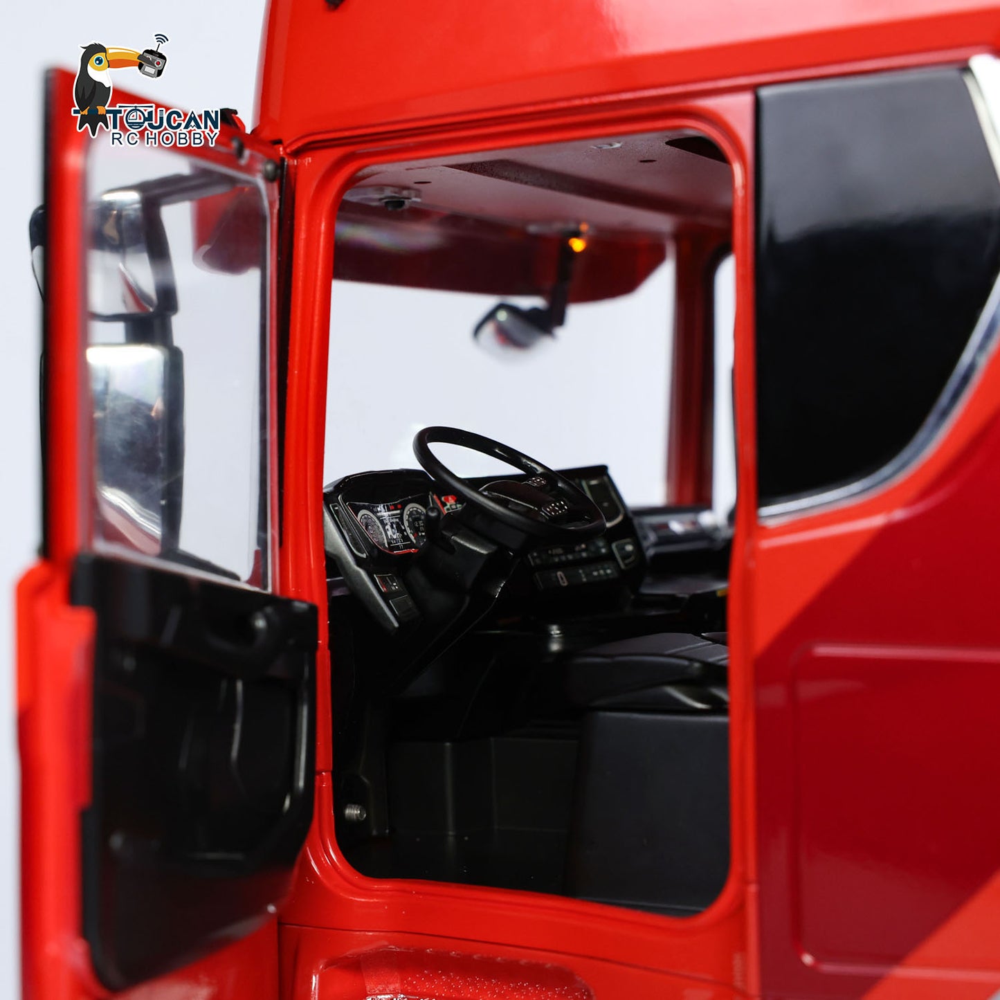 ScaleClub 770S 1/14 RC 8x8 Metal Chassis Tractor Truck cab interior detail