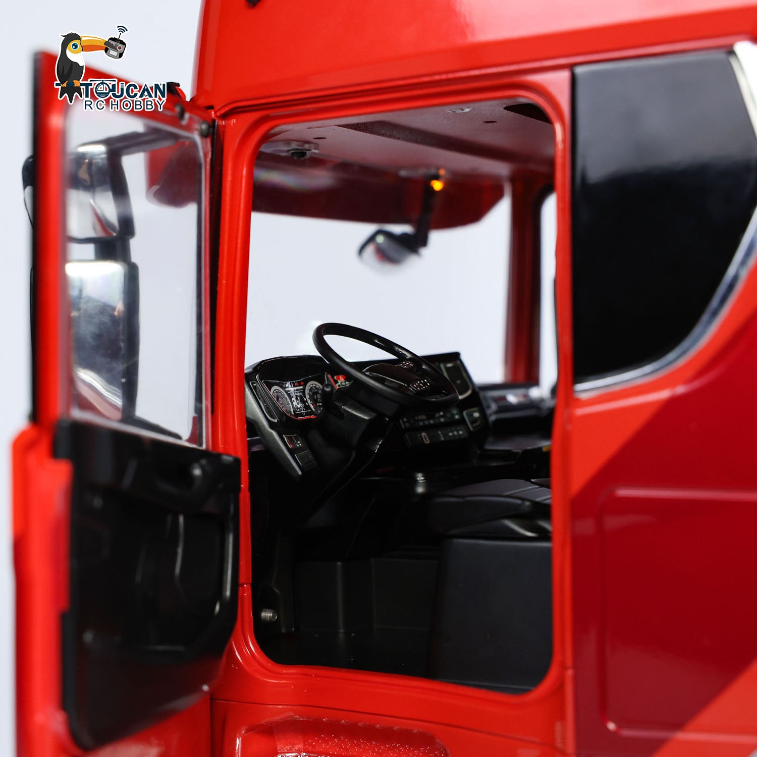 ScaleClub 770S 1/14 RC 8x8 Metal Chassis Tractor Truck cab interior detail