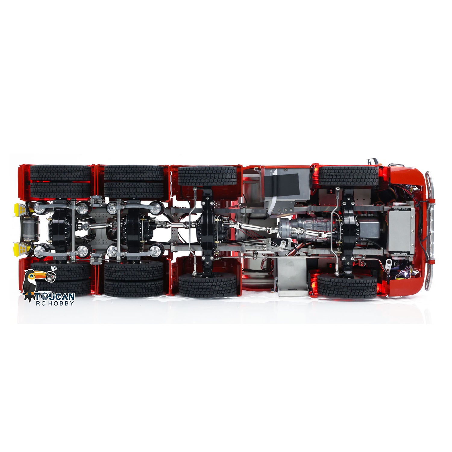ScaleClub 770S 1/14 RC 8x8 Metal Chassis Tractor Truck chassis detail
