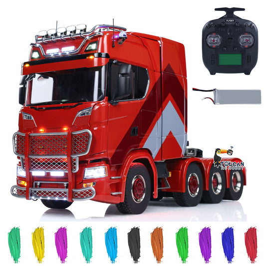 ScaleClub 770S 1/14 RC 8x8 Metal Chassis Tractor Truck complete package with ST8 radio controller and battery