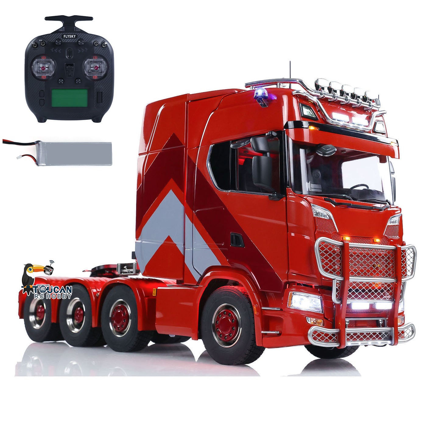 ScaleClub 770S 1/14 RC 8x8 Metal Chassis Tractor Truck package overview
