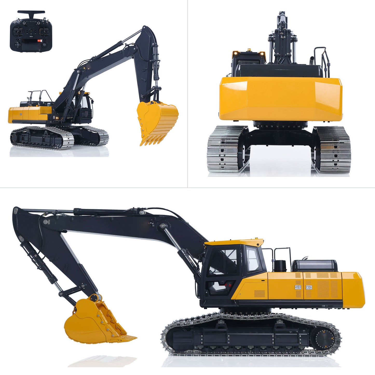 Super Frog E400 rc excavator rear view metal structure detail