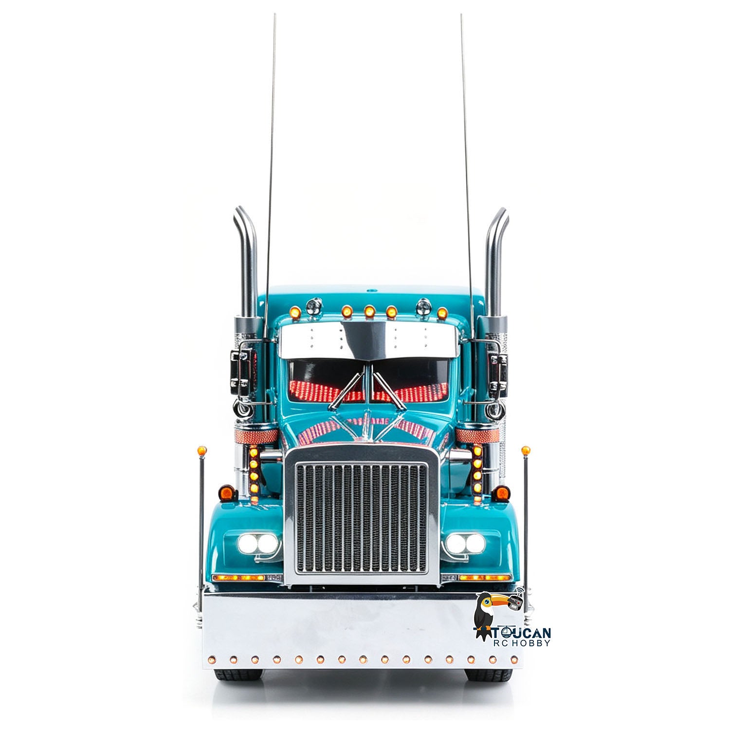 TOUCAN 56344 1/14 8x6 Metal Chassis RC Tractor Truck Grand Hauler front view with detailed cab and chassis