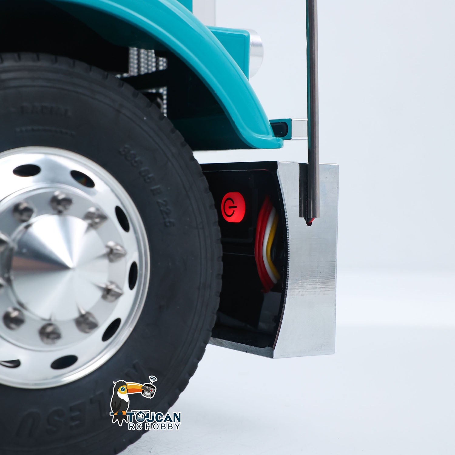 TOUCAN 56344 1/14 8x6 Metal Chassis RC Tractor Truck Grand Hauler power switch detail