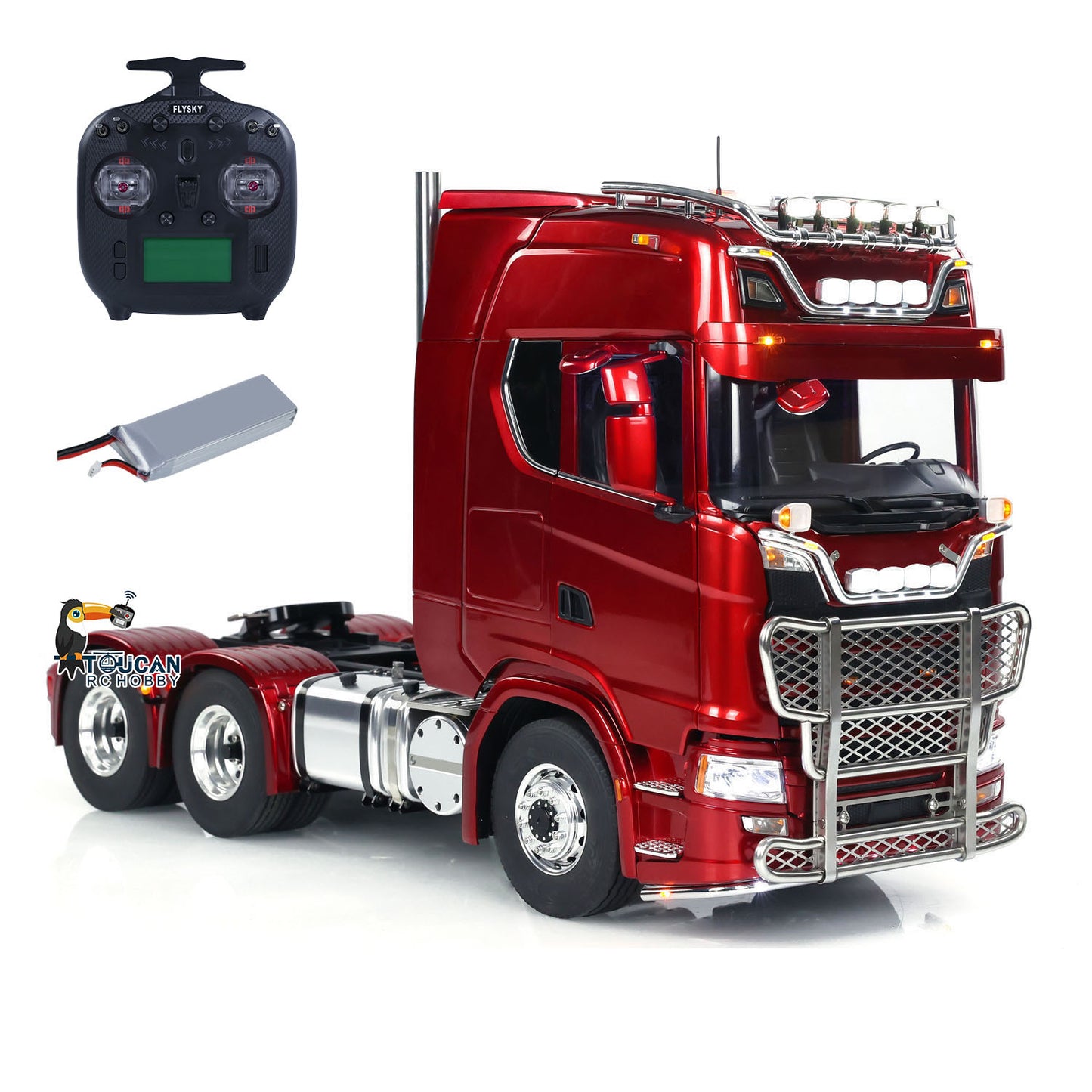 TOUCAN 770S 1/14 RC 6x6 Metal Tractor Truck complete set with radio controller and battery