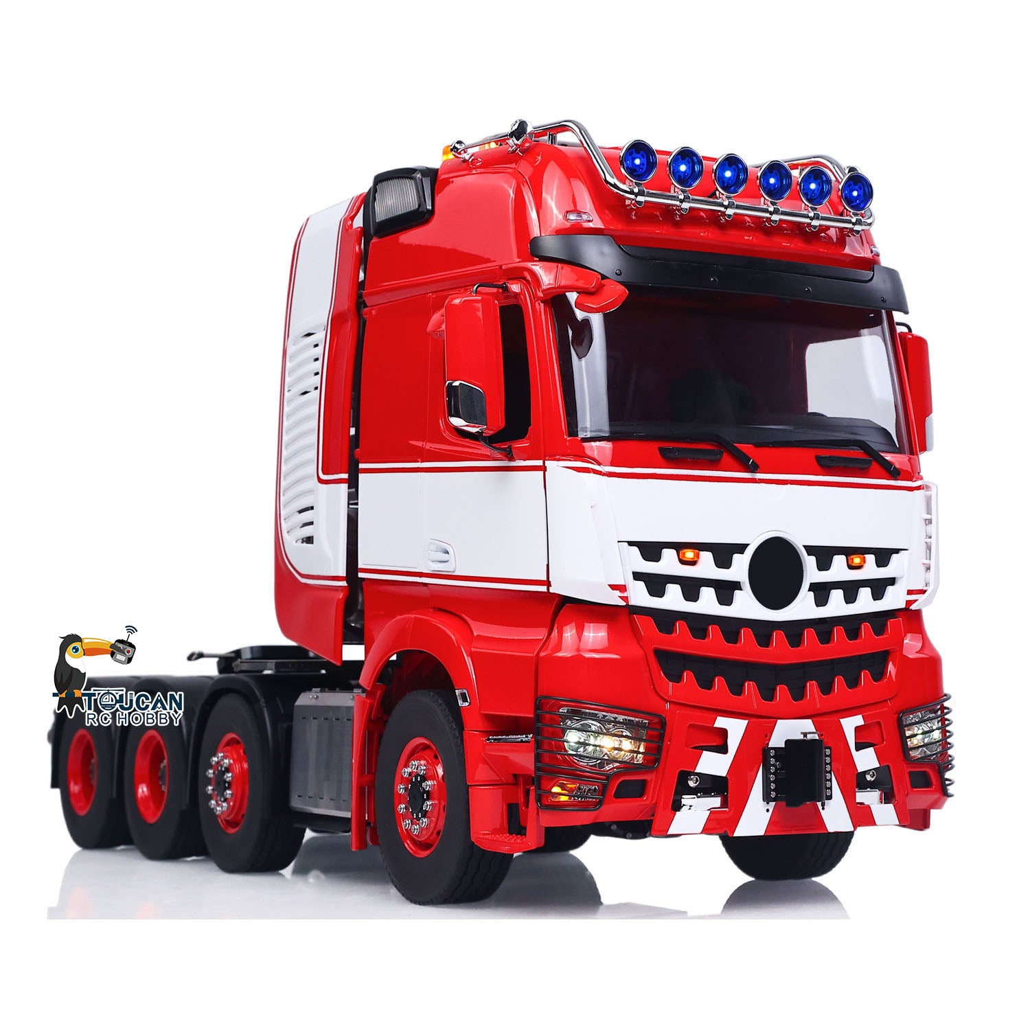 1/14 RC Semi Truck High Roof Cab Metal Chassis Heavy Duty 8x8 Truck