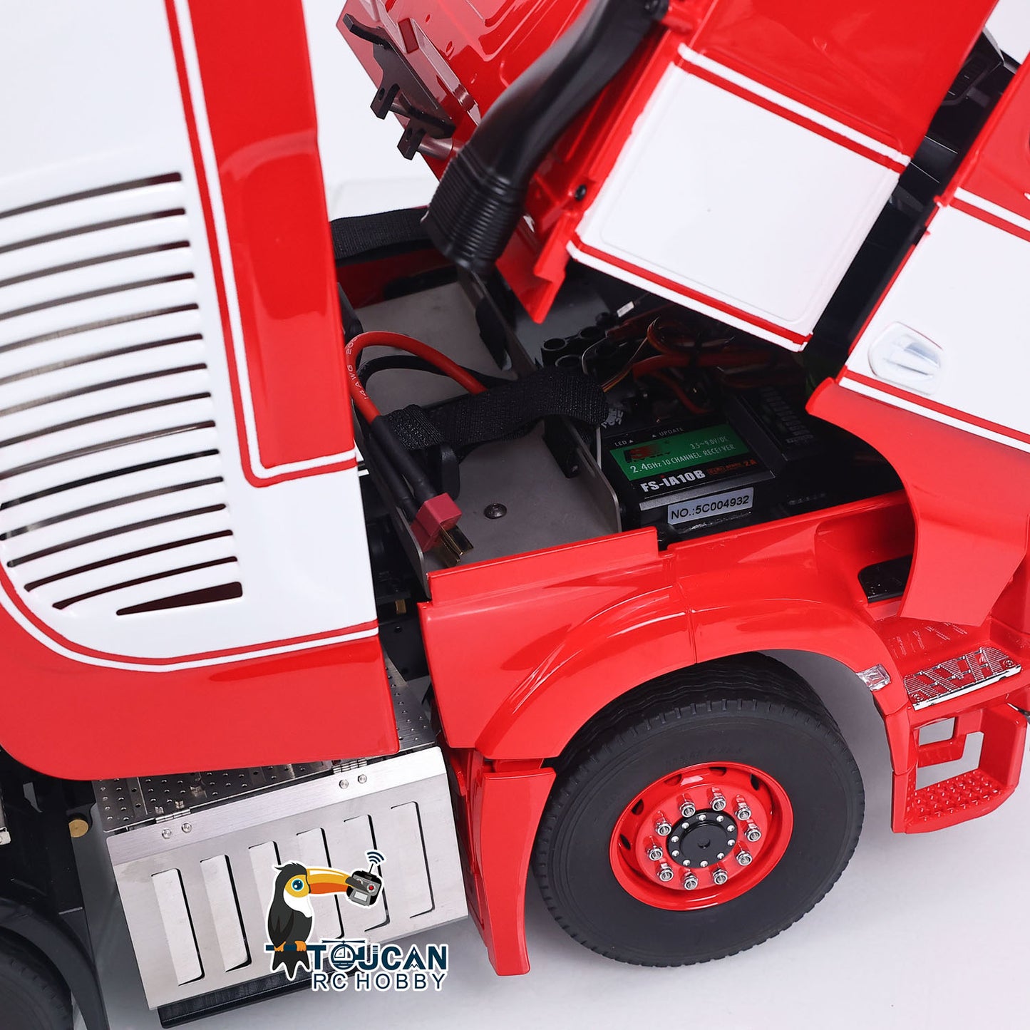 8x8 RC Semi Truck Rear Chassis Detail with Metal Drive Components