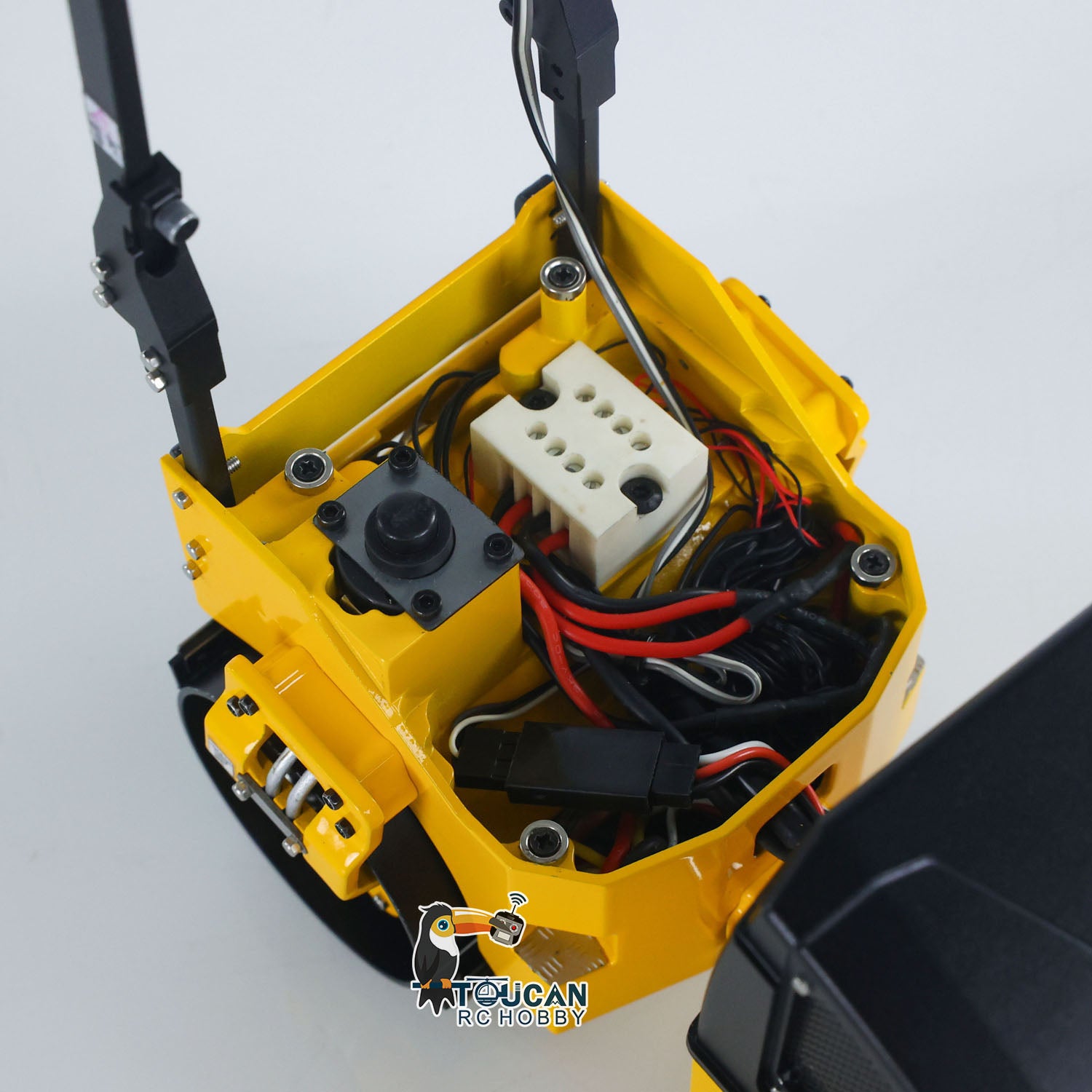 TOUCAN BW120AD 1/14 Metal RC Road Roller Compactor internal drive and vibration structure