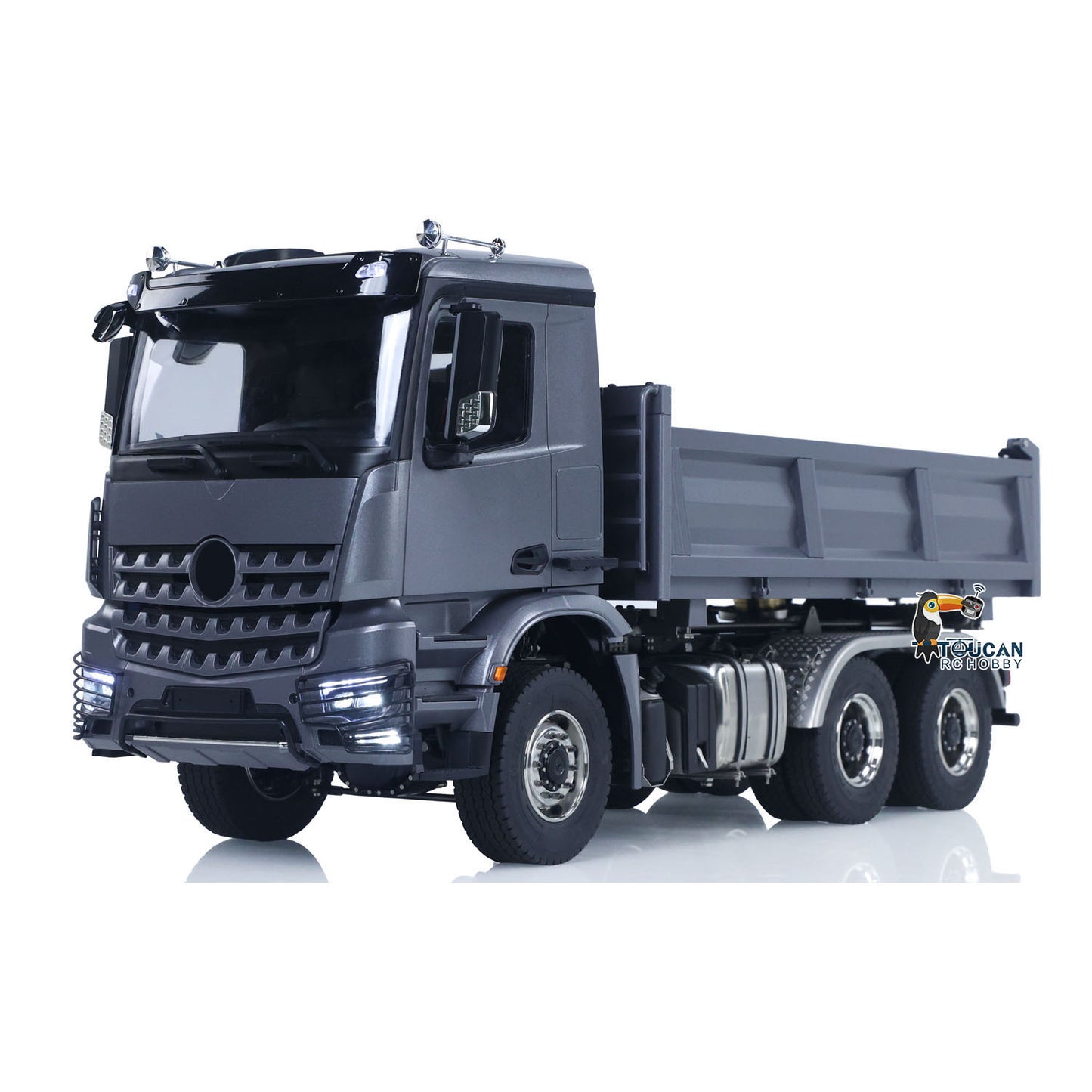 TOUCAN 1/14 6x6 Metal Hydraulic RC Three-Way Dump Truck overall view
