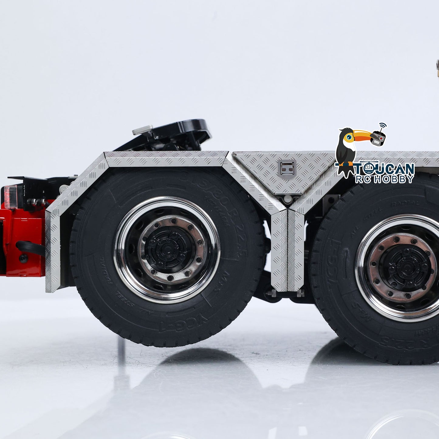 TOUCAN 1/14 Metal RC Hydraulic Crane Tractor Truck rear axle lift detail