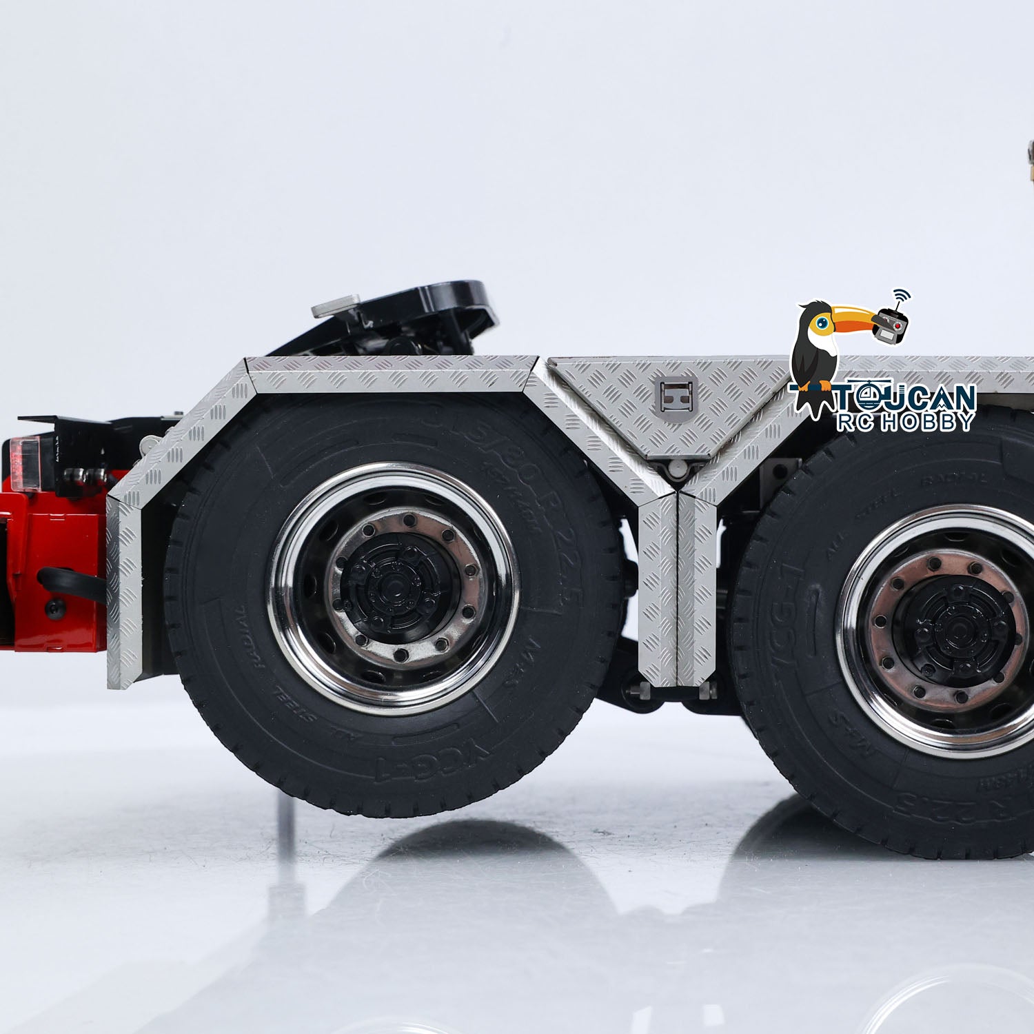 TOUCAN 1/14 Metal RC Hydraulic Crane Tractor Truck rear axle lift detail