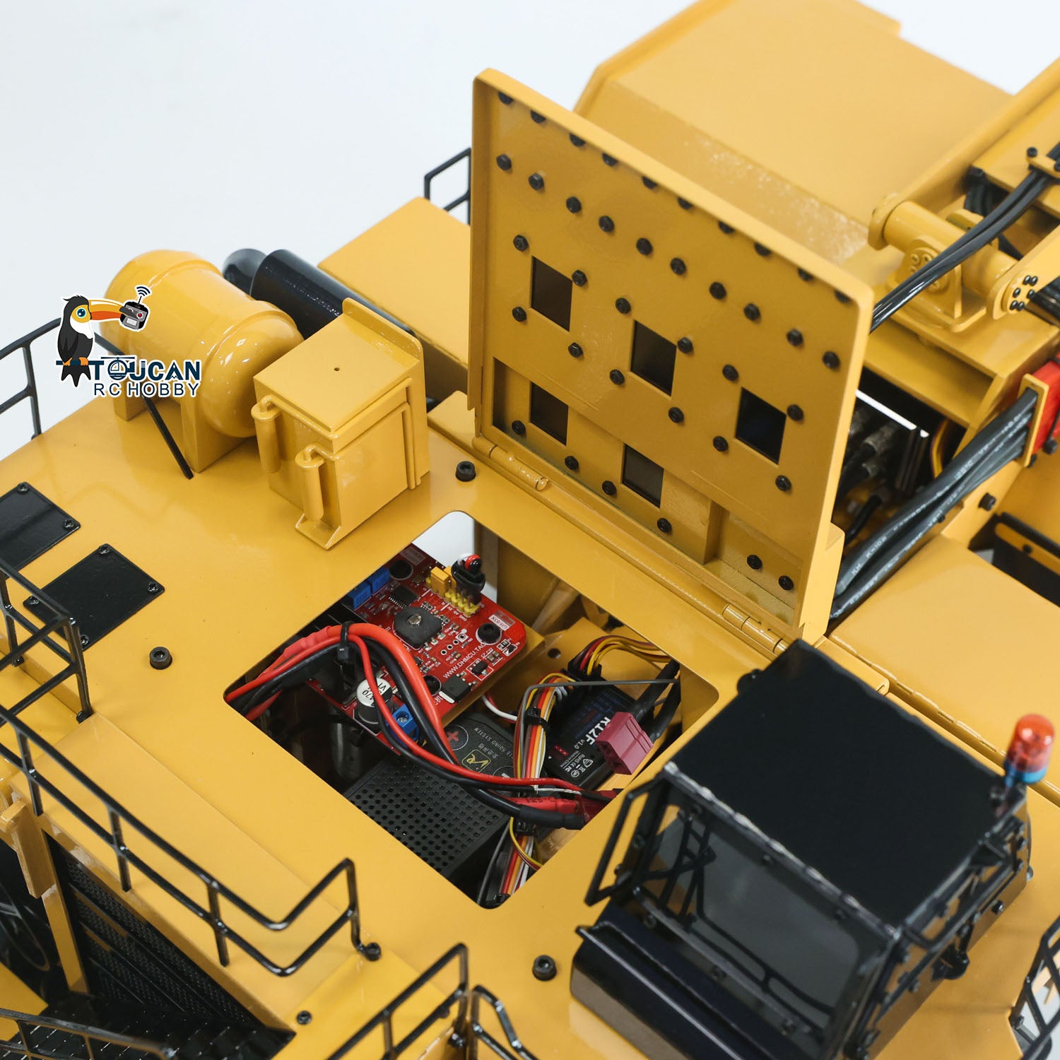 TOUCAN 1/20 RC Hydraulic Mining Trailer C739D Electronics ESC Receiver Wiring Harness Detail