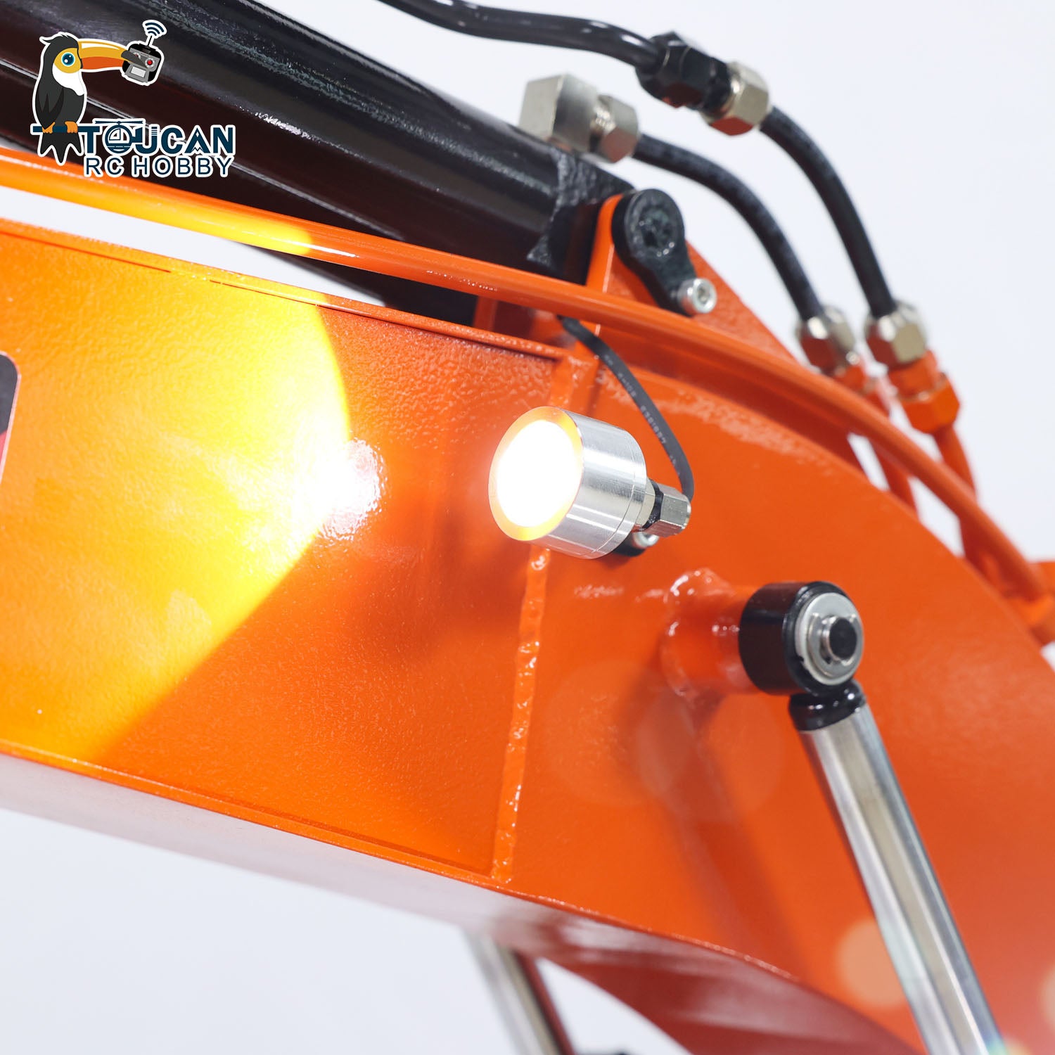 TOUCAN 385CF 1/8 Metal Hydraulic RC Excavator simulated lighting system detail