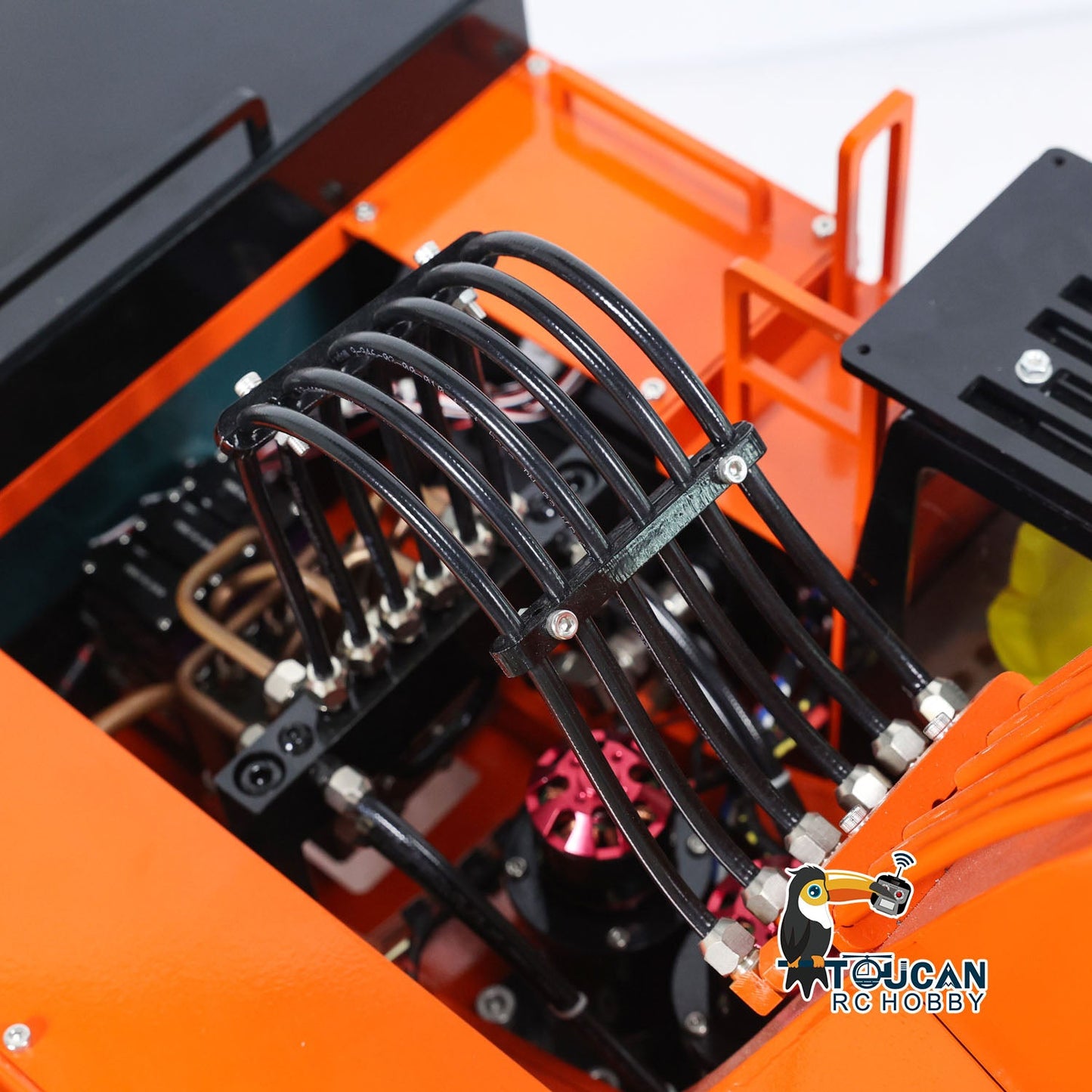 TOUCAN 385CF 1/8 Metal RC Hydraulic Crawler Excavator oil pipe detail