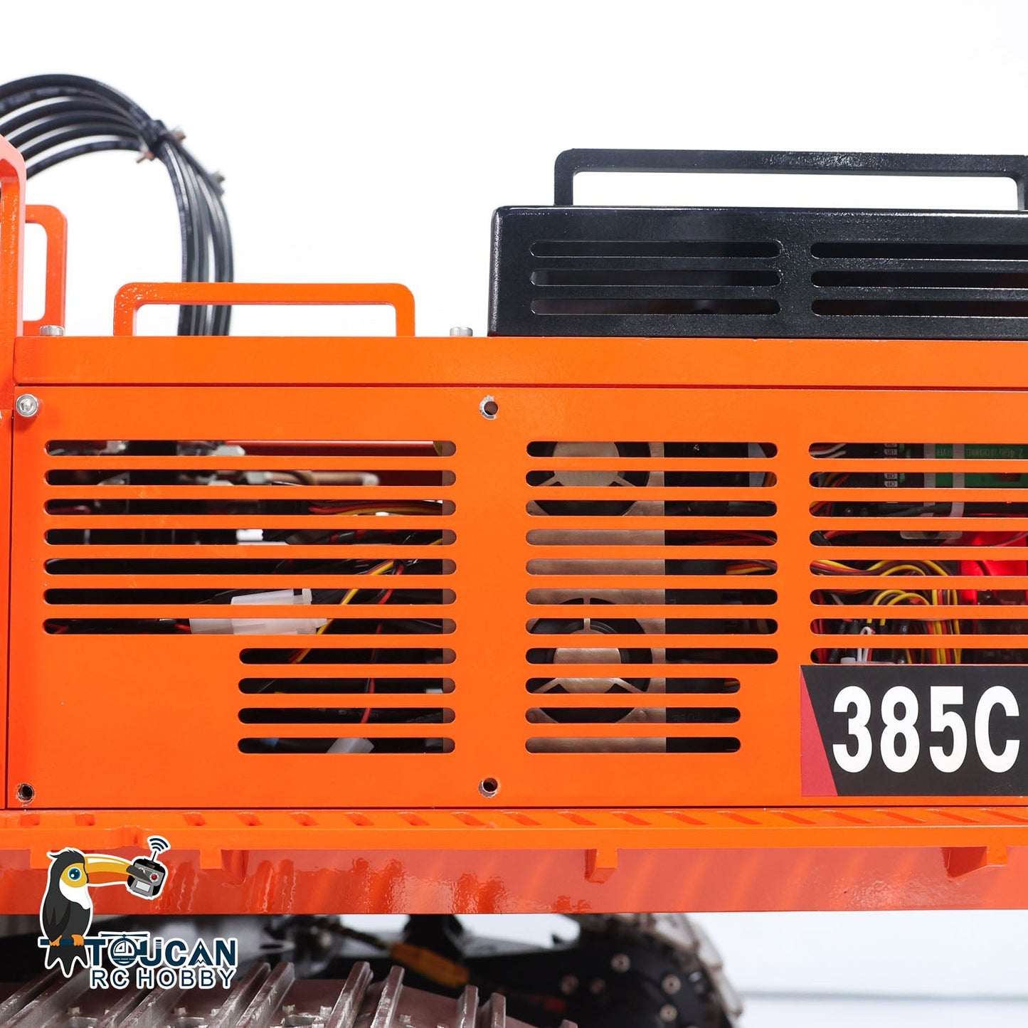 TOUCAN 385CF 1/8 Metal RC Hydraulic Crawler Excavator radiator detail