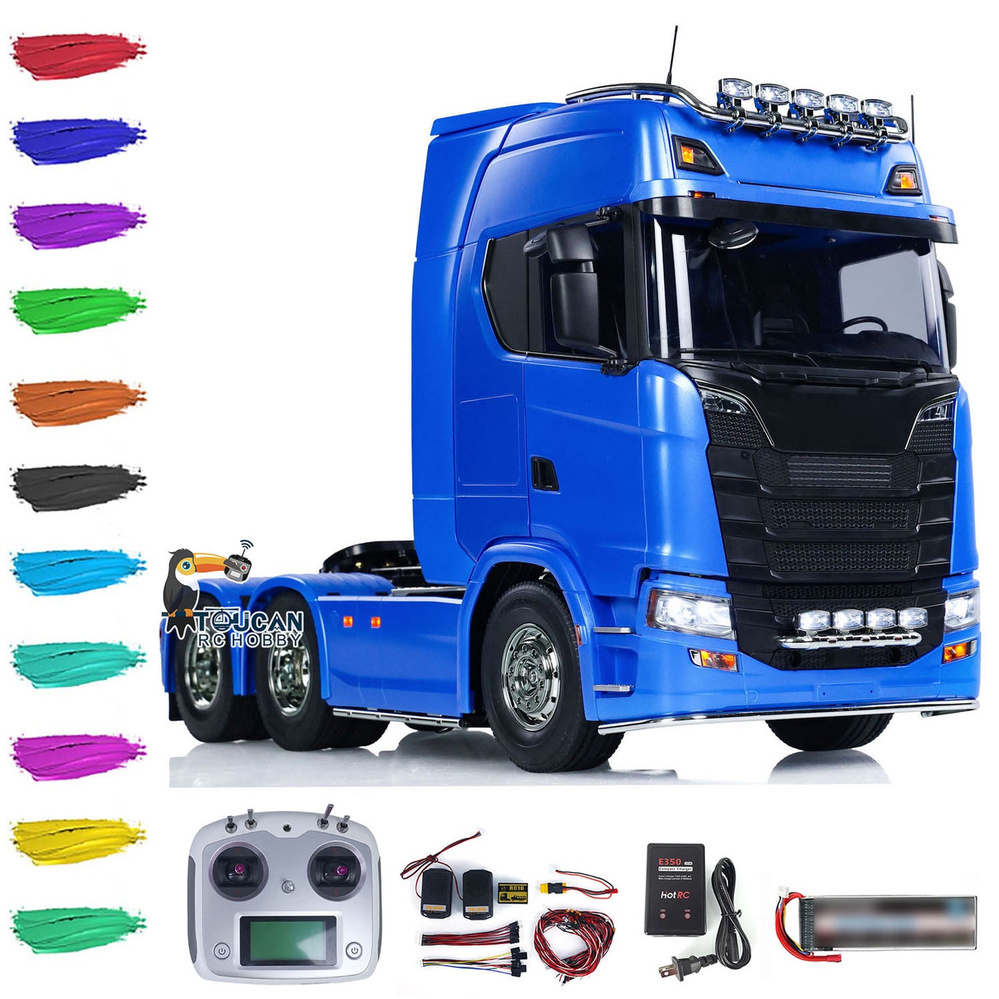 TOUCAN 56368 770S 1/14 6x4 RC Tractor Truck RTR set with radio controller battery and charger